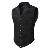 Gothic Lapel Vest for Men - BLACK-7