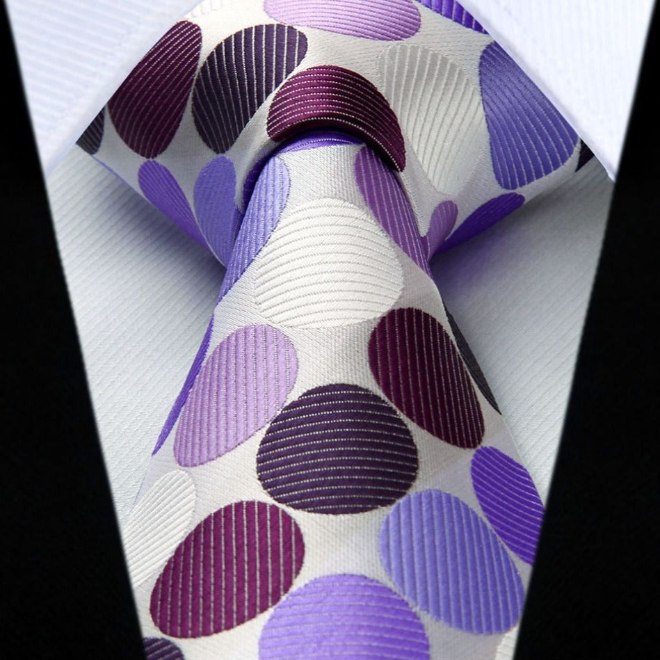 purple polka dot tie