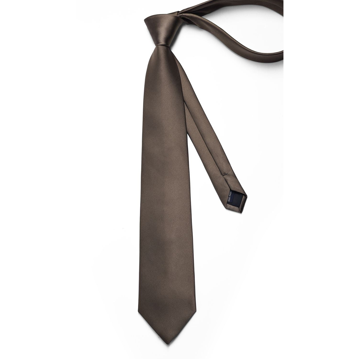 Solid Tie Handkerchief Cufflinks - K1-BROWN