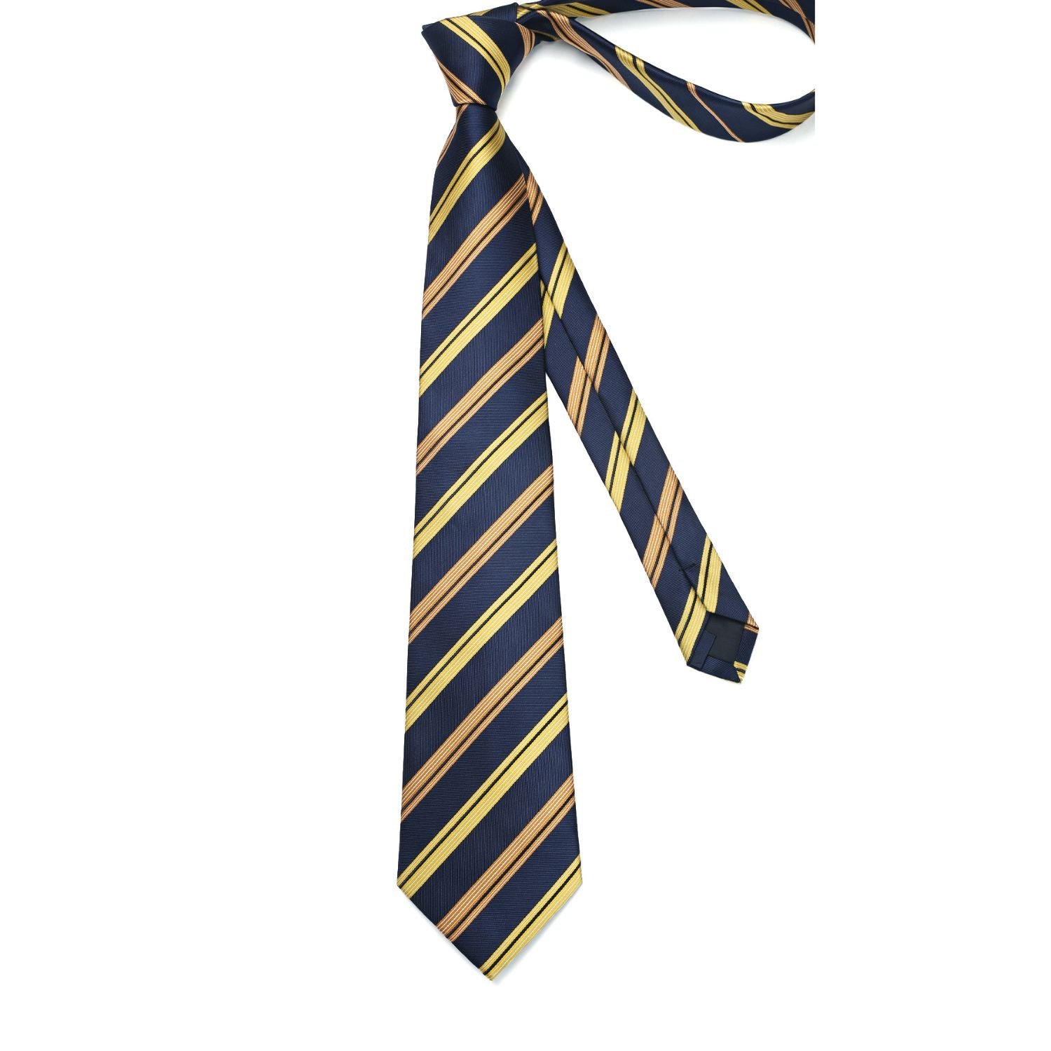 Stripe Tie Handkerchief Set - YELLOW
