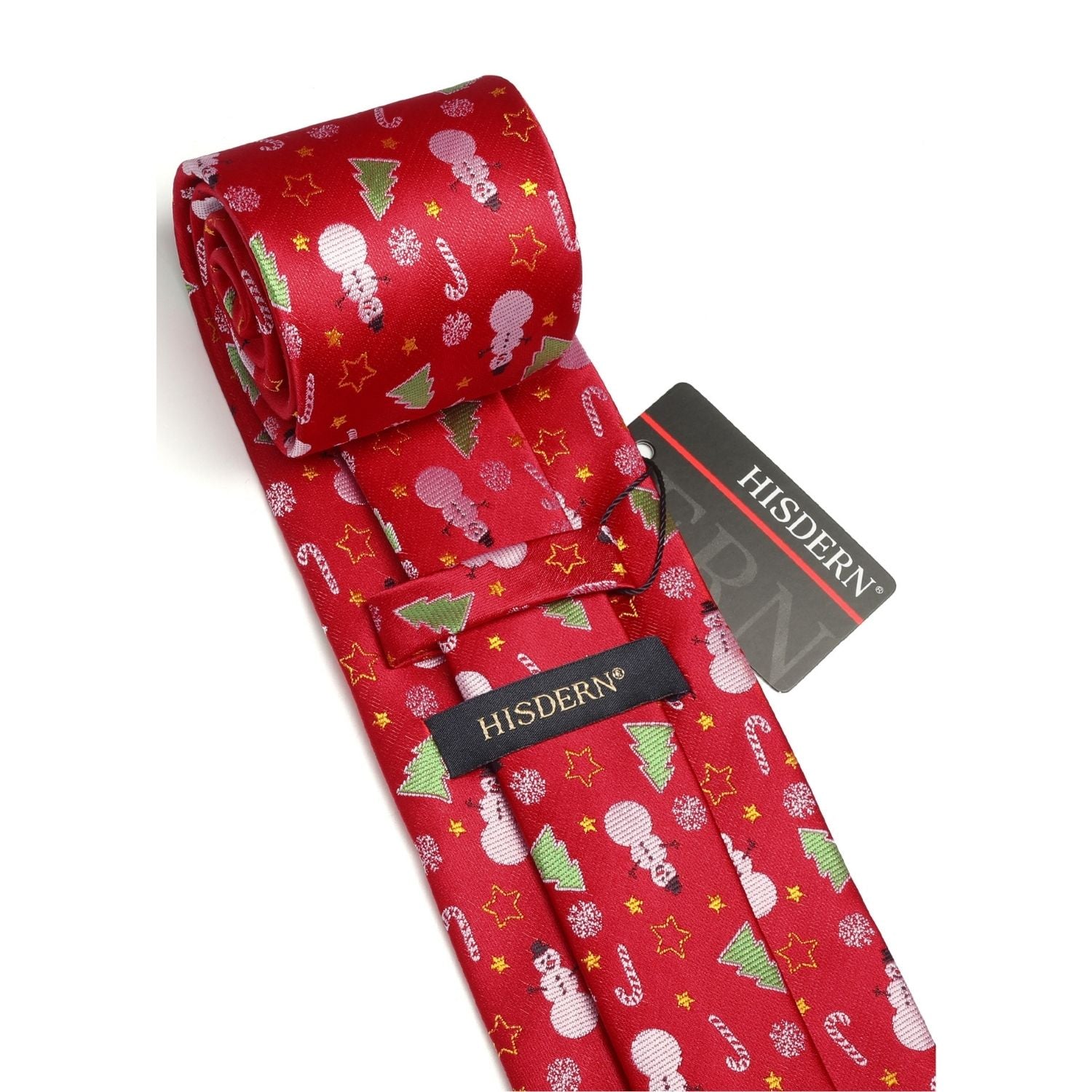 Christmas Tie Handkerchief Set - RED/GREEN