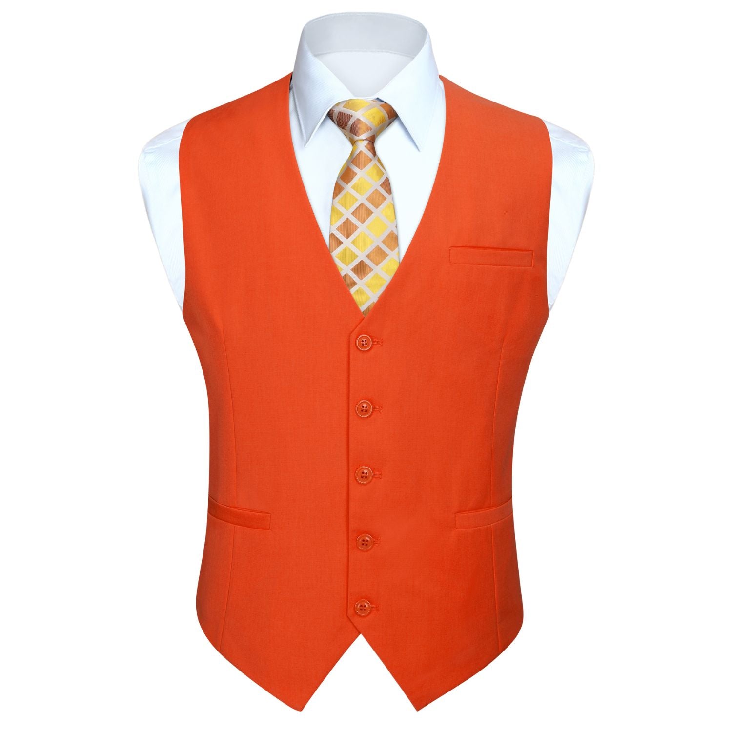 Mens orange sale dress vest