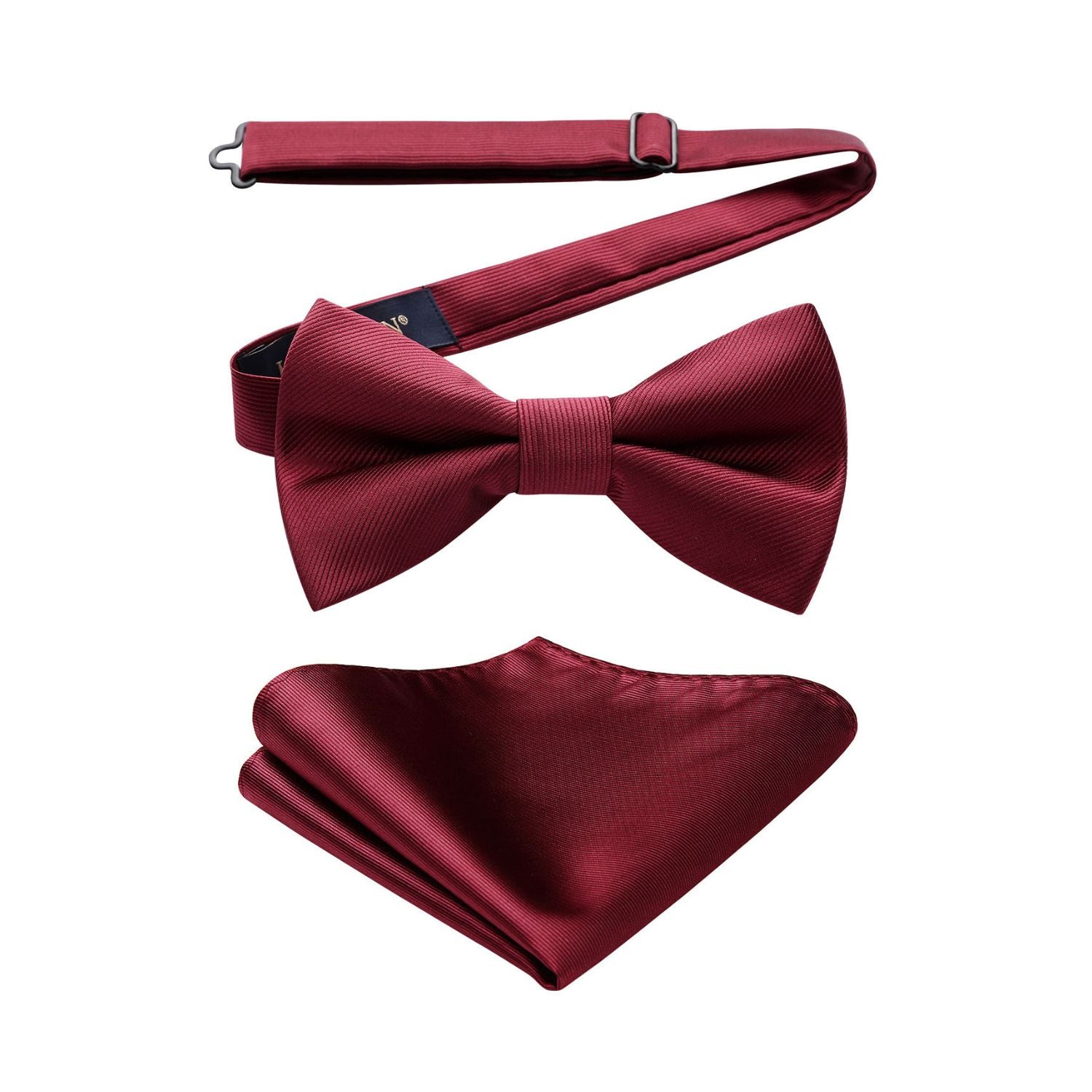 HISDERN Men's Wedding Ties & Pocket Square Set, Plain Ties and Pocket Square Set, Plain in Various Colours, Red, One Size HISDERN Men's Wedding Ties & Pocket Square Set, Plain Ties and Pocket Square Set, Plain in Various Colours, Red, One Size