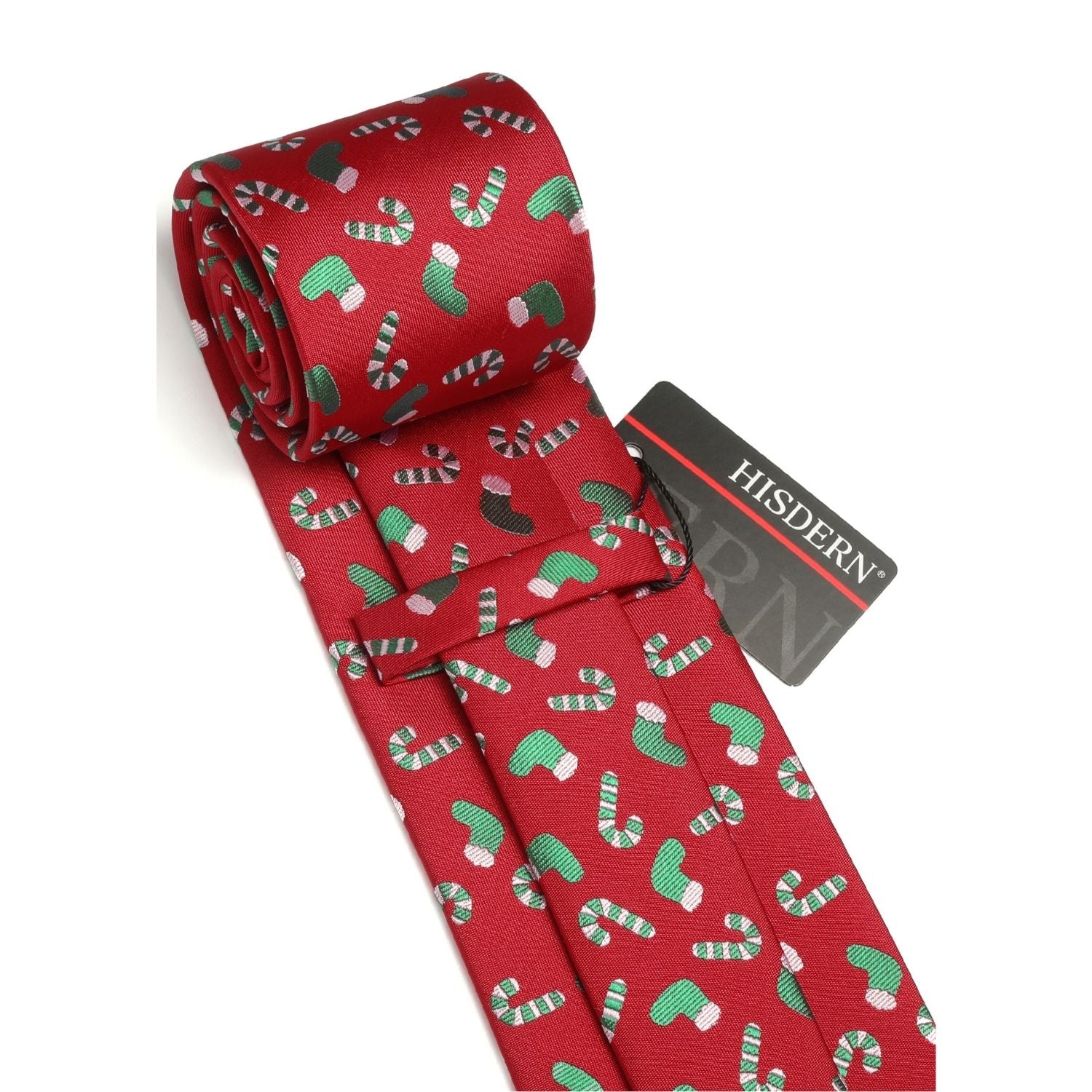 Christmas Tie Handkerchief Set - B-6 RED