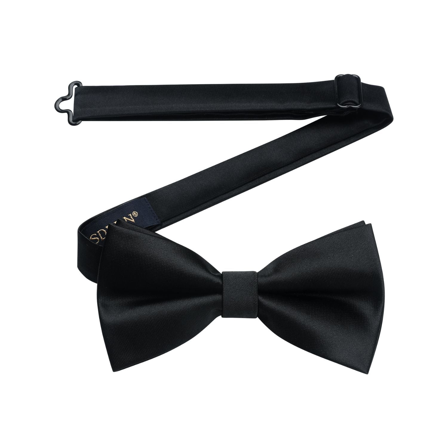 Solid Pre-Tied Bow Tie - BLACK-7
