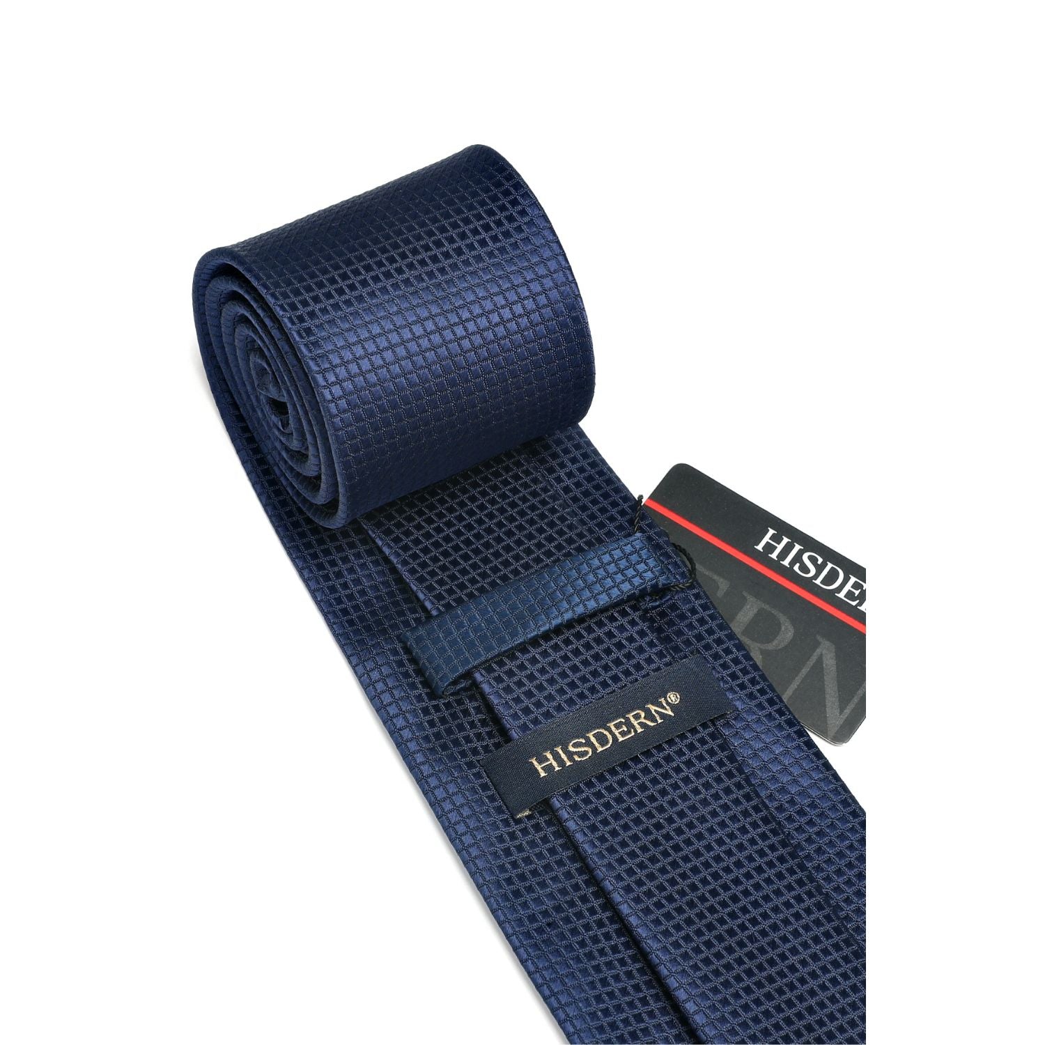 Plaid Tie Handkerchief Set - BLUE 2