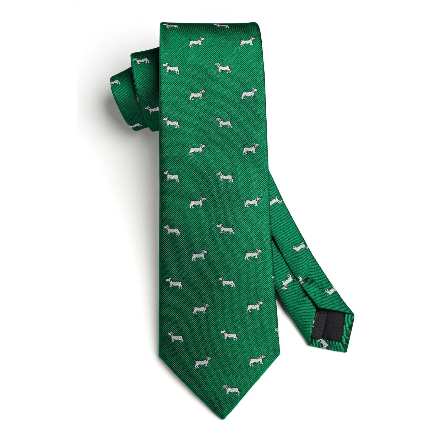 Bulldog Tie Handkerchief Set - GREEN-1