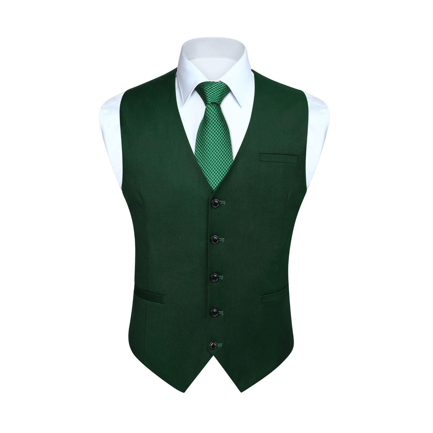 Hisdern Men's Forest Green Satin Suit Vest Formal Wear M Hisdern Men's Forest Green Satin Suit Vest Formal Wear M