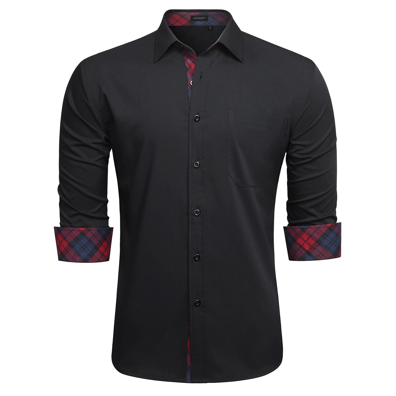 mens black and red dress shirt Hisdern Men's Splicing For Office Wear US SIZE:6 and the Kurt proves vacation. Toira Black Draped Corset