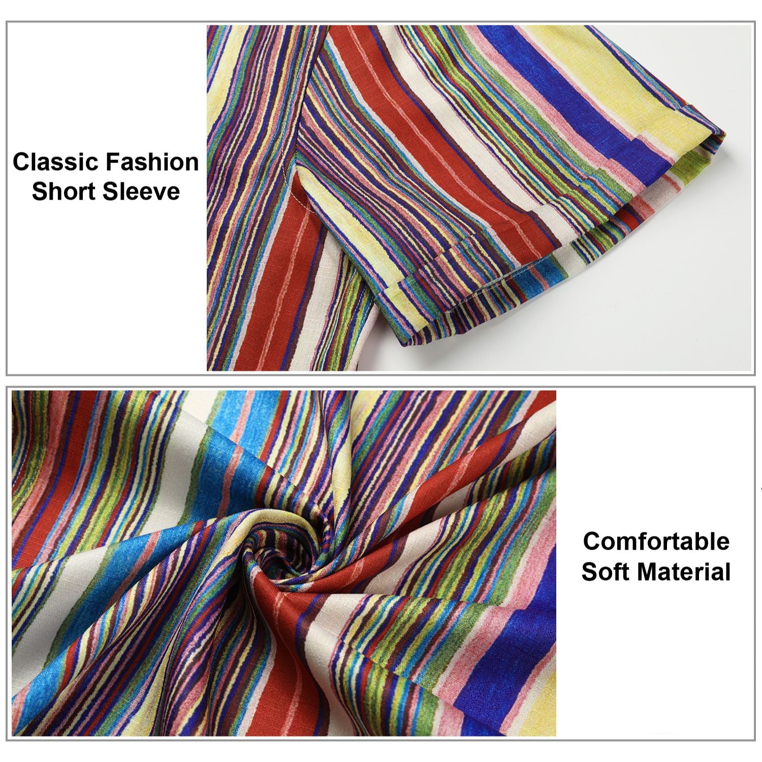 Summer Hawaiian Shirts with Pocket - E3-COLORFUL