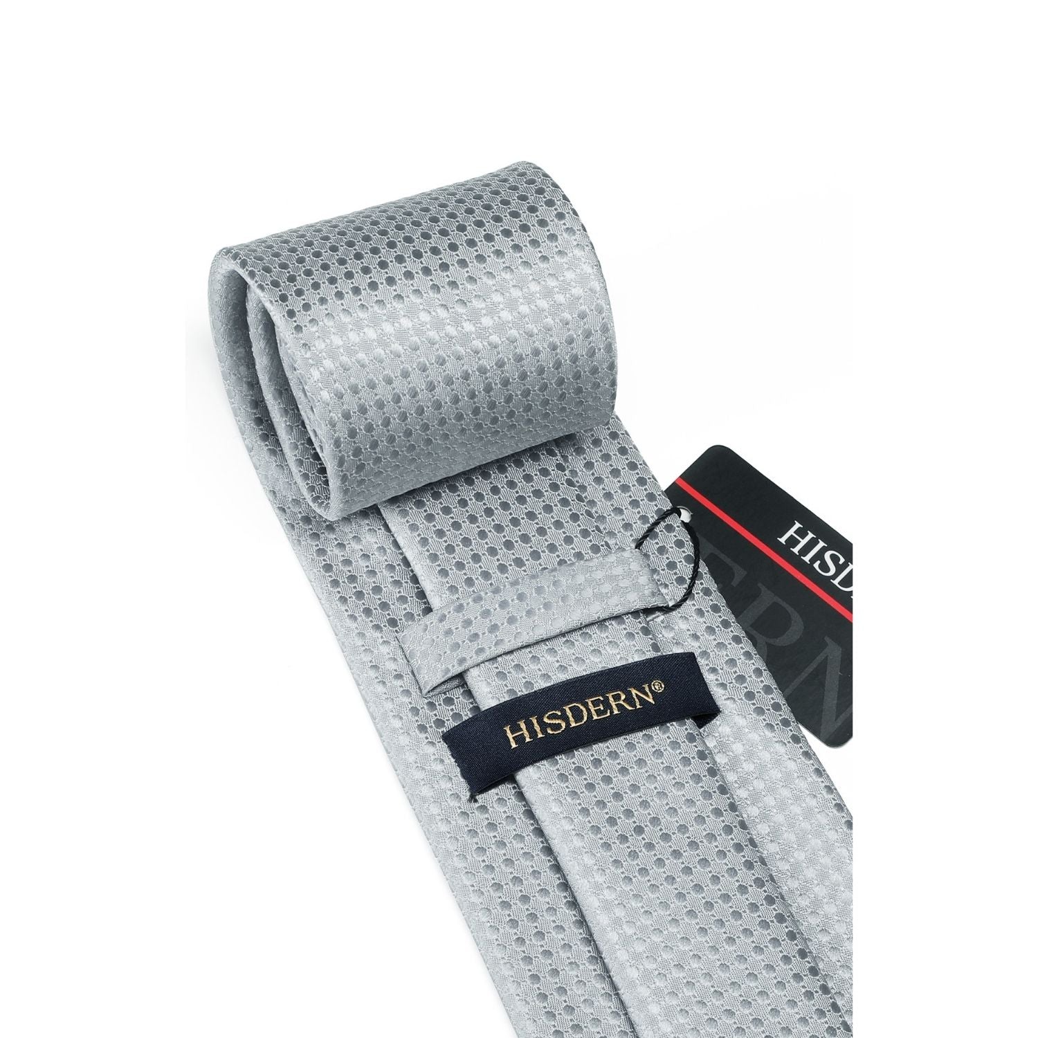 Houndstooth Tie Handkerchief Cufflinks - SILVER