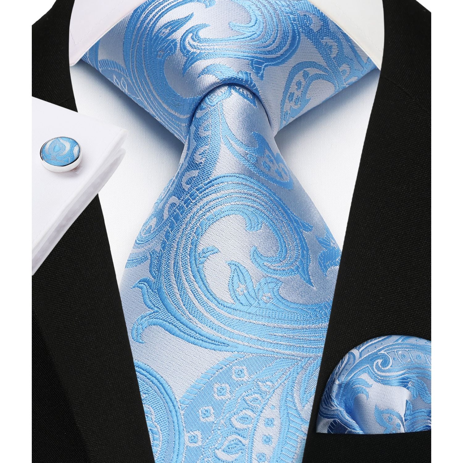 Paisley 4pc Suit Vest Set - BLUE