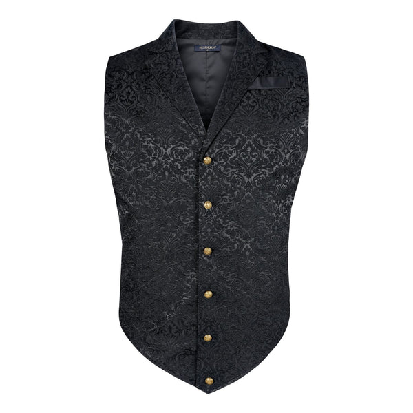 Gothic Lapel Vest for Men - BLACK-2 