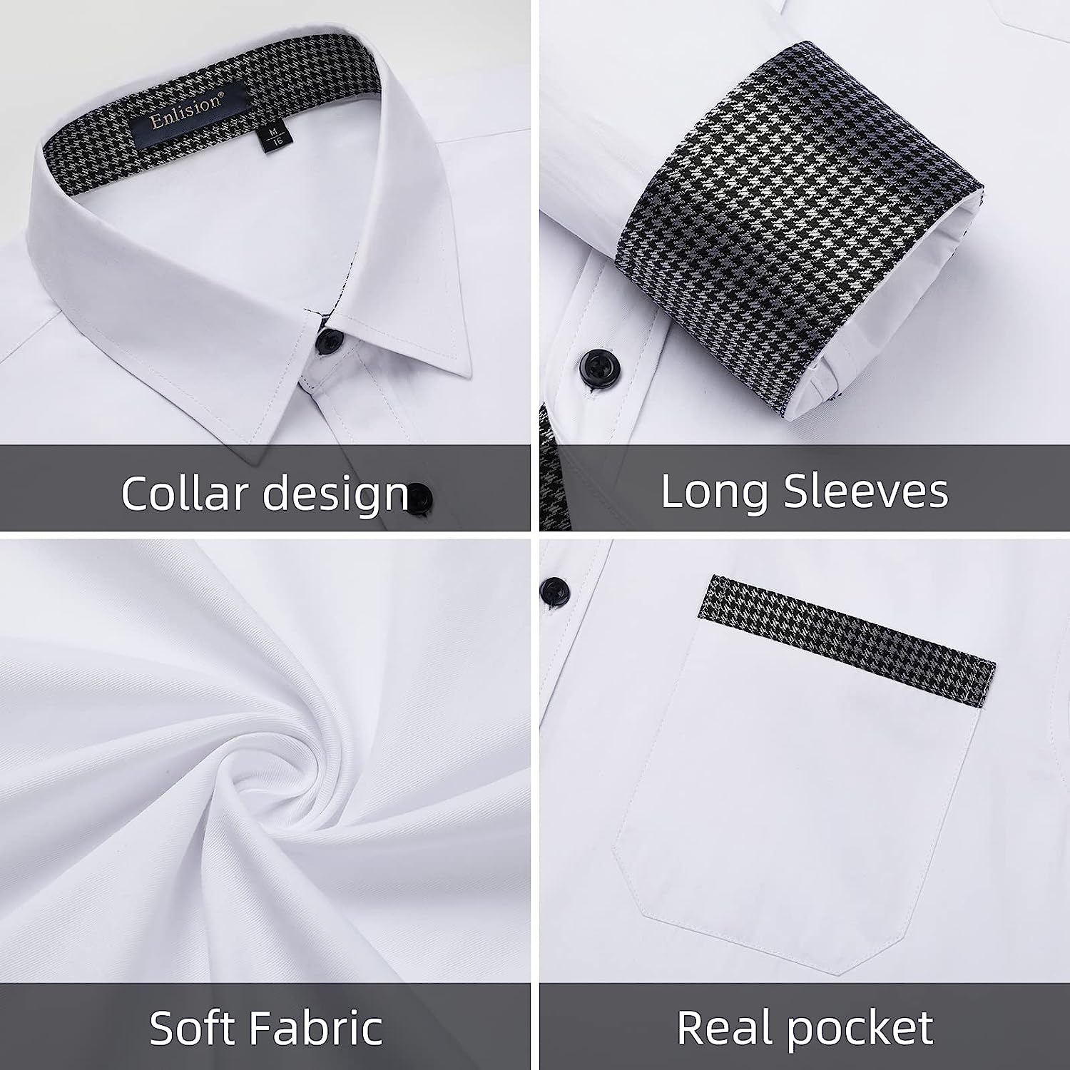 Casual Formal Shirt with Pocket - WHITE