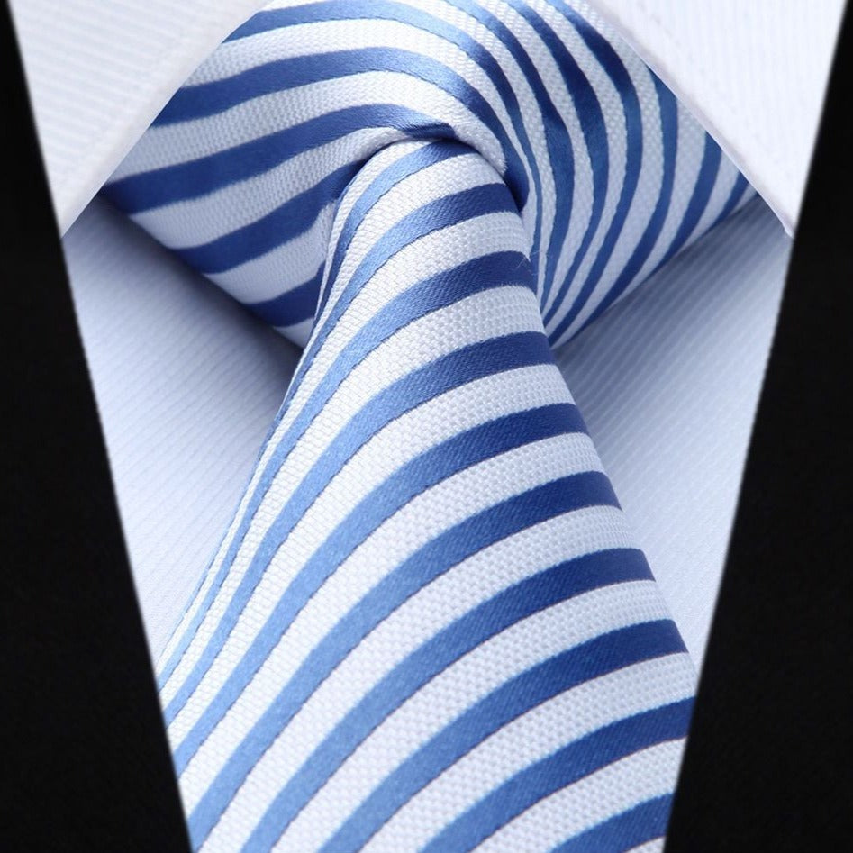 blue and white striped dress shirt and tie HARMONY DRESS main image 1