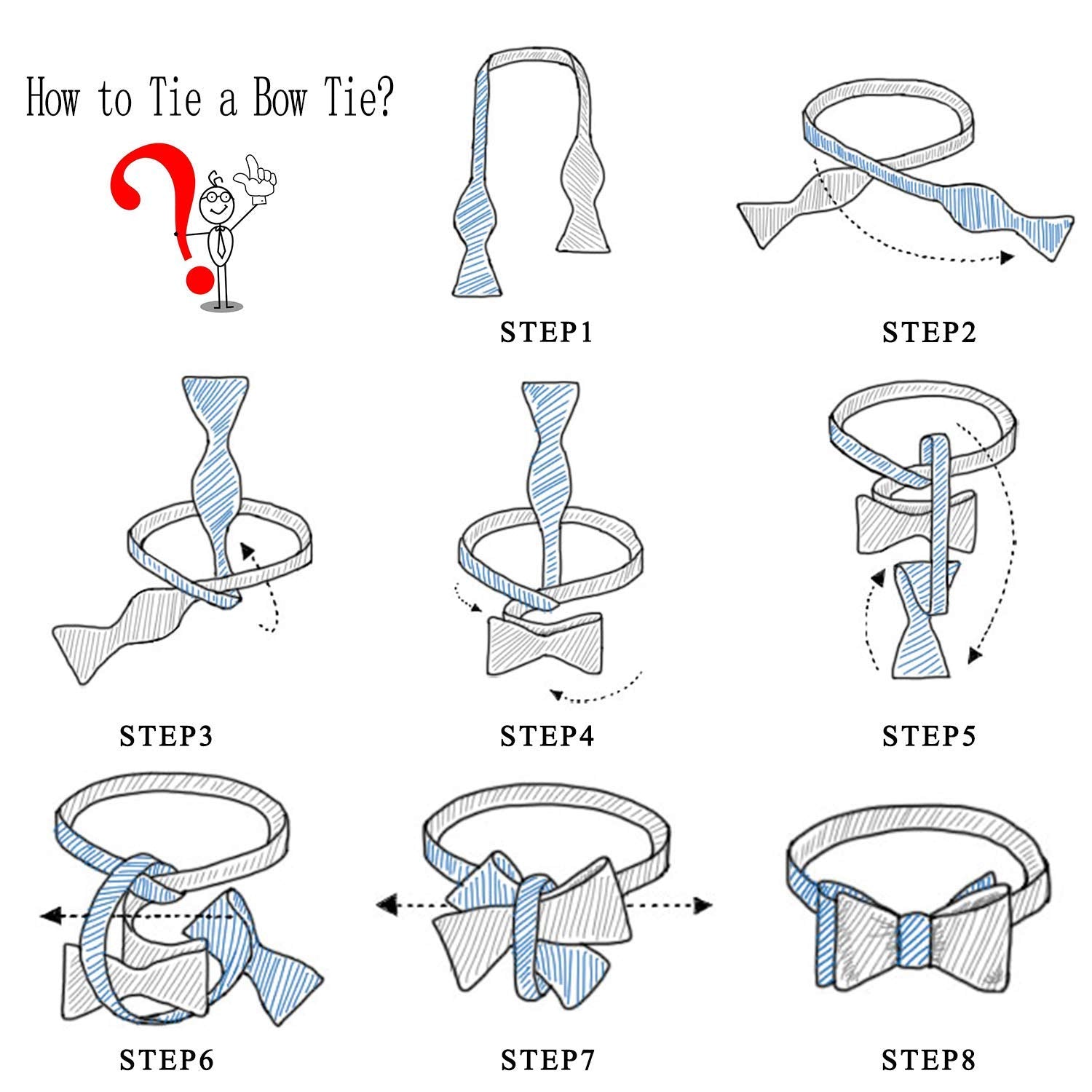 Paisley Bow Tie & Pocket Square - BLUE/GOLD