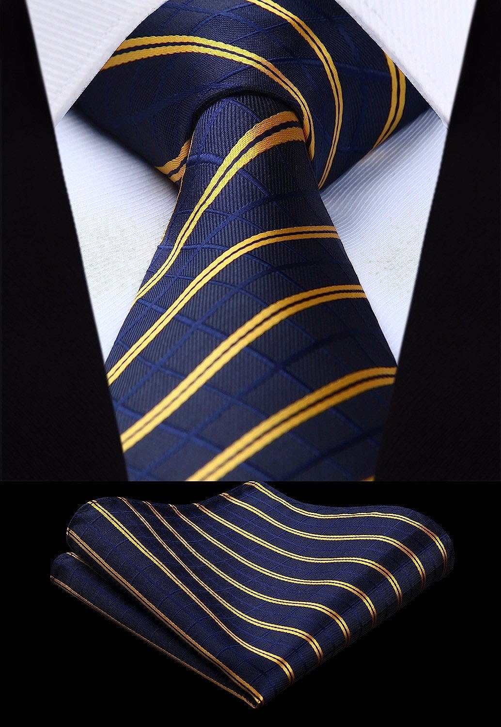 3PCS Tie & Pocket Square Set - T3C007