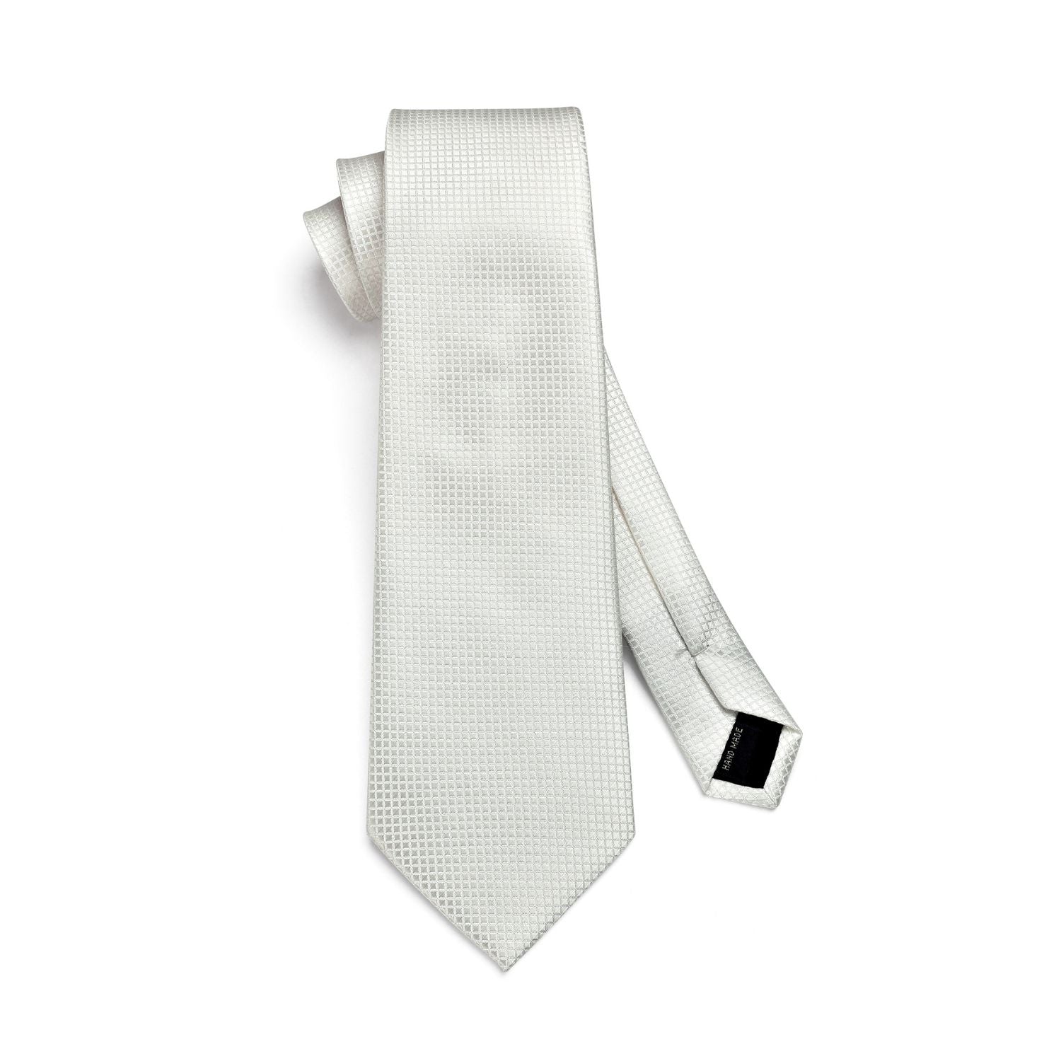 Plaid Tie Handkerchief Set - BEIGE-2