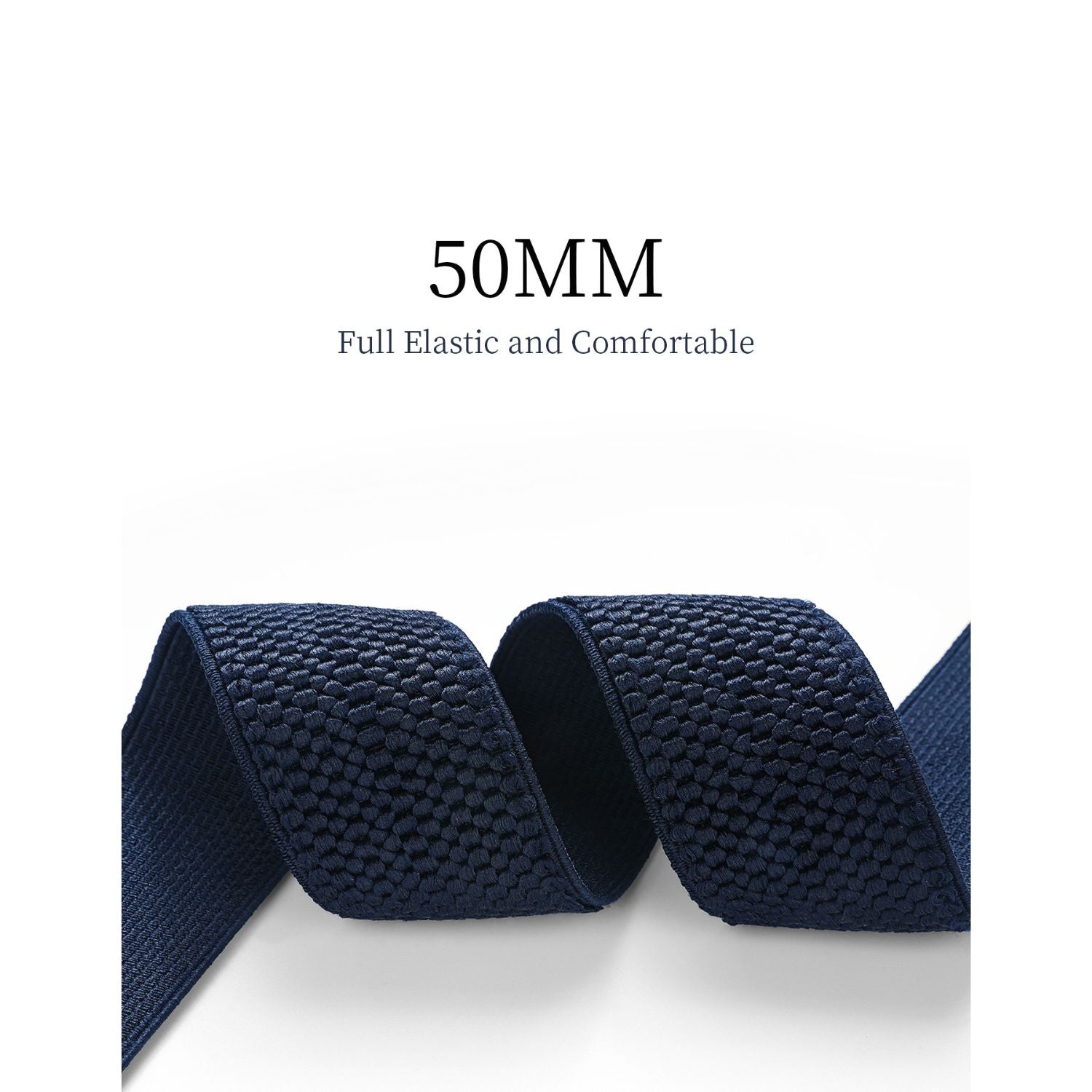 Thick Trouser 2 inch Adjustable Suspender - NAVY BLUE-2