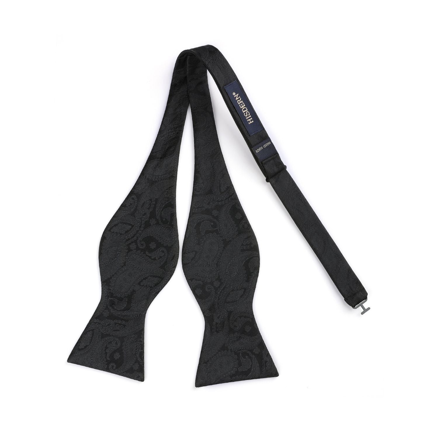 Floral Paisley Bow Tie & Pocket Square Sets - C-BLACK