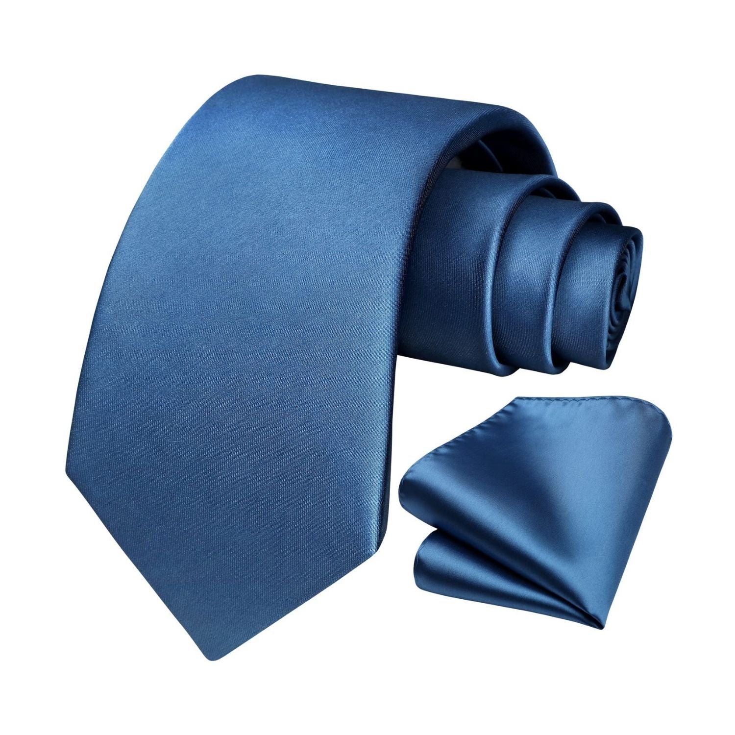 Solid Tie Handkerchief Set - A1-HOT PINK