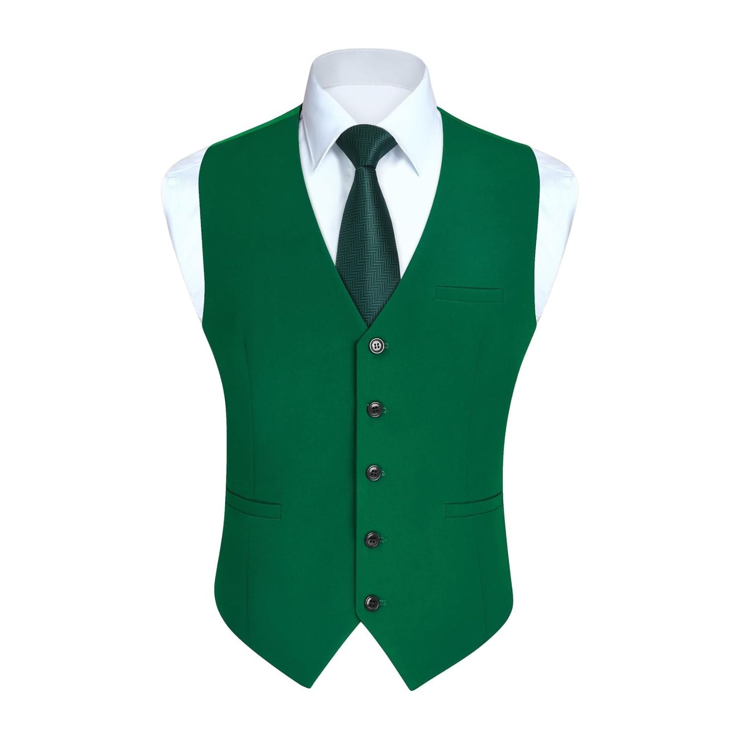 Hisdern Men's Green Satin Suit Vest Formal Wear S Hisdern Men's Green Satin Suit Vest Formal Wear S