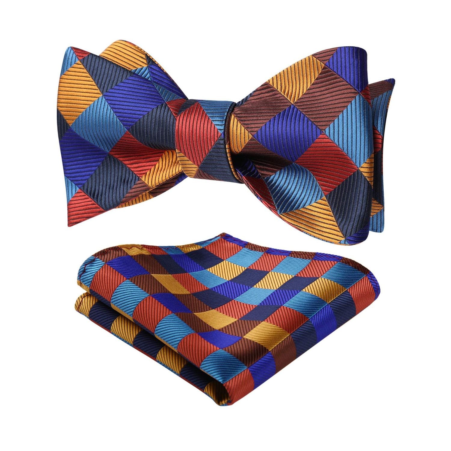 blue and orange bowtie