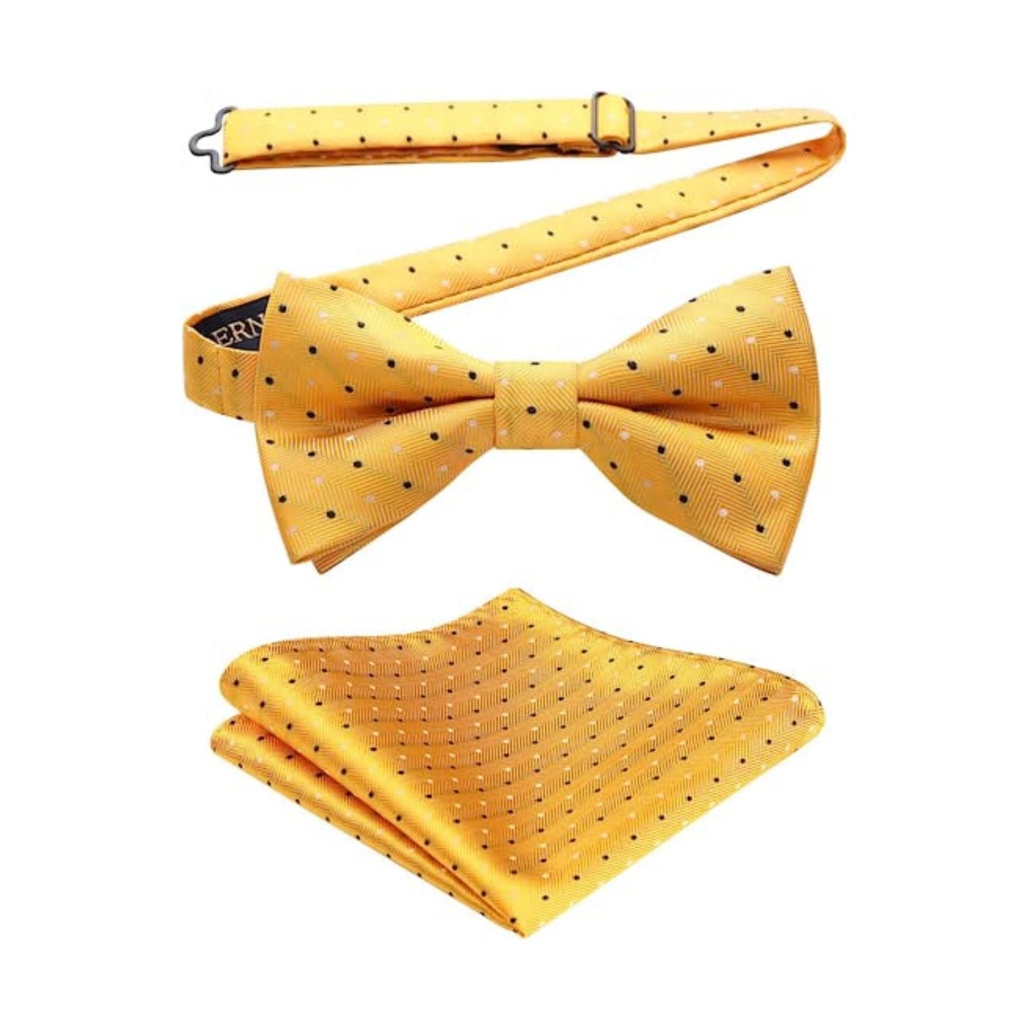 yellow polka dot bow tie