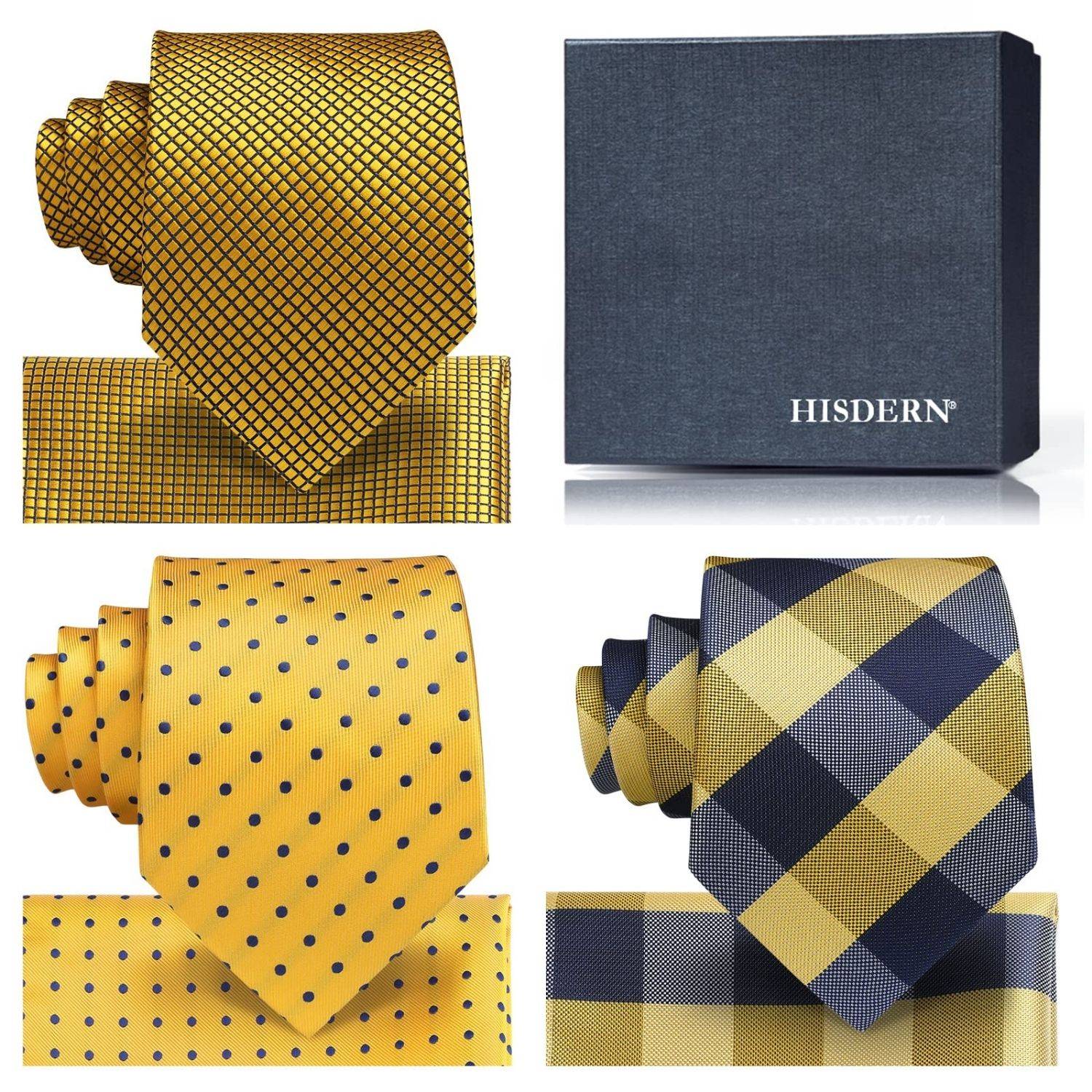 3PCS Tie & Pocket Square Set - T3-24 Christmas Gifts for Men
