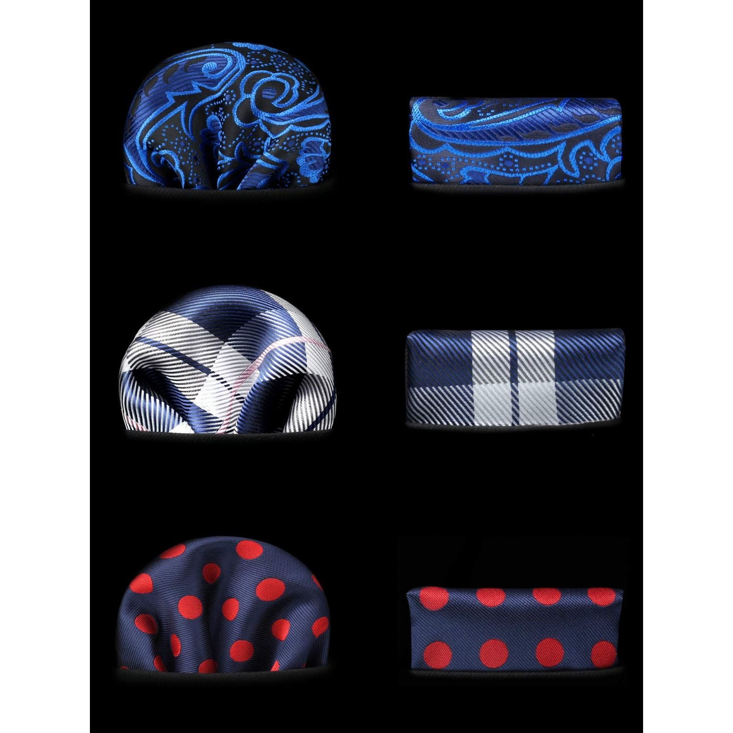 3PCS Tie & Pocket Square Set - T3-05 Christmas Gifts for Men