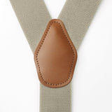 Y-shaped Adjustable Suspender with 4 Clips - BEIGE