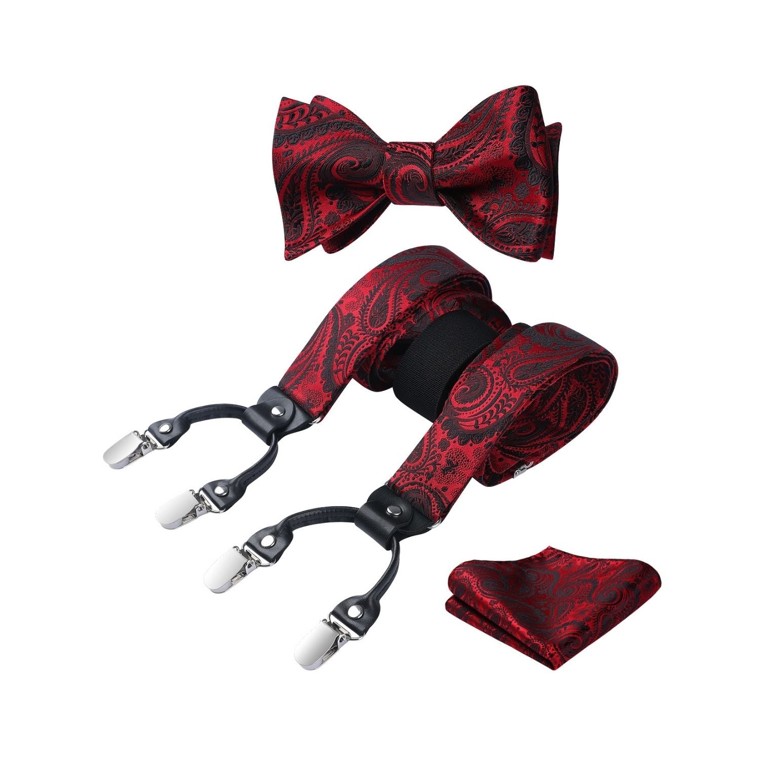 red dress shirt with black bow tie and suspenders Burgundy Bow Tie & Black Suspenders, Groom, Groomsmen, Ring Bearer, Wedding Bow Tie Suspenders, Bow Tie Suspenders for Mens
