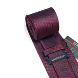 Houndstooth Tie Handkerchief Set - A4 LIGHT BURGUNDY