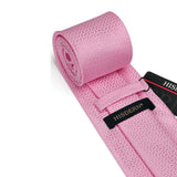 Houndstooth Tie Handkerchief Set - B2-PINK