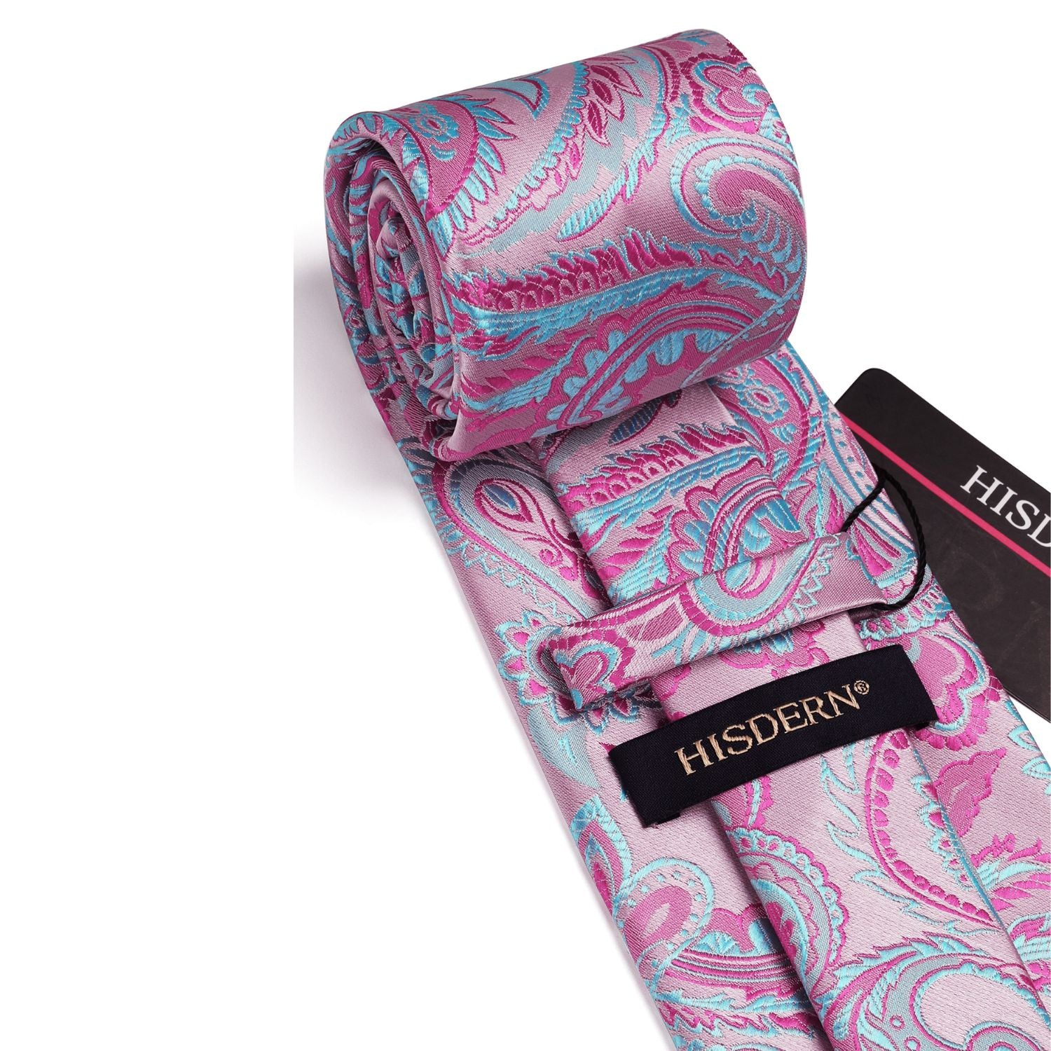 Paisley Tie Handkerchief Set - PINK-PAISLEY