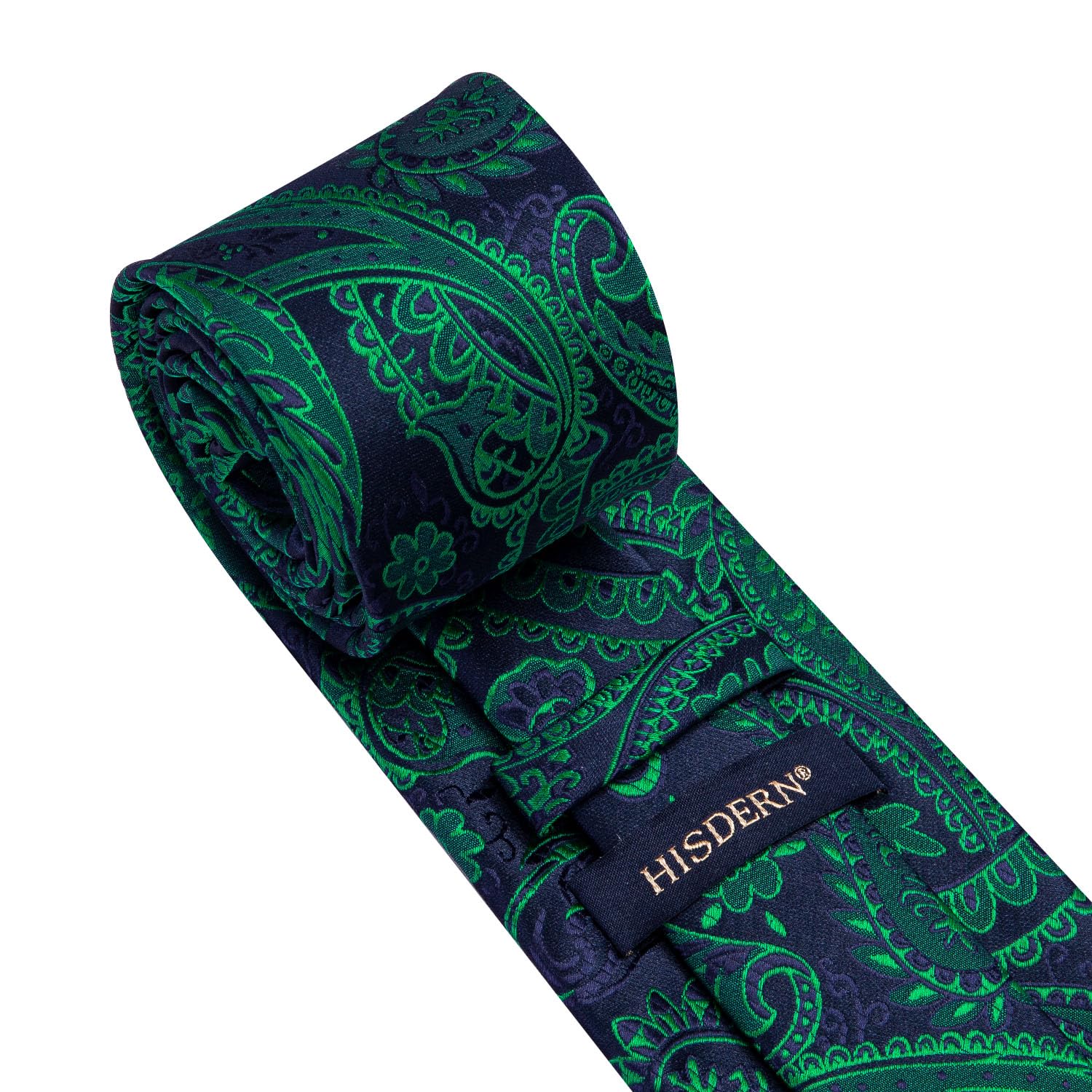 Paisley Tie Handkerchief Set - A2-GREEN1