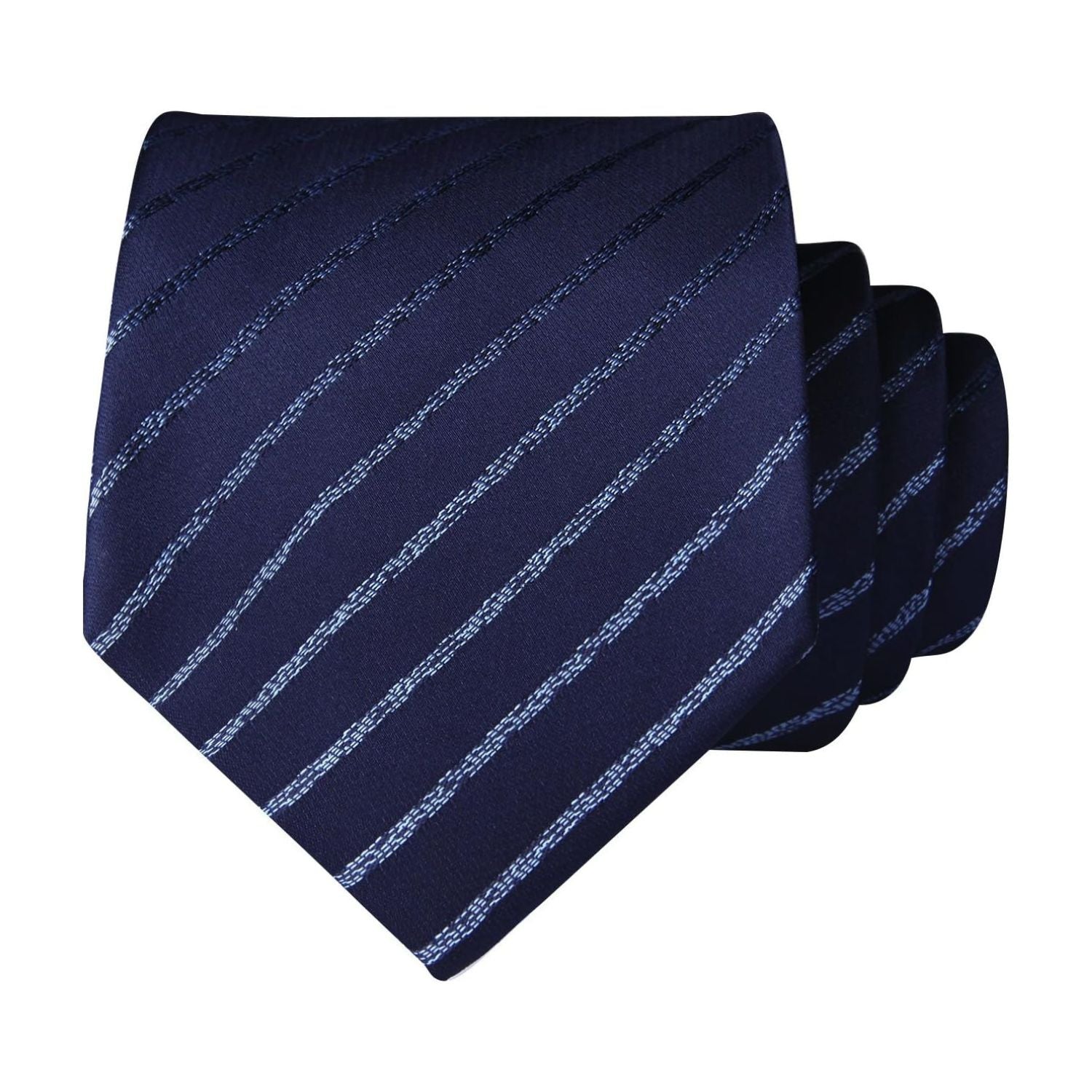 Hisdern Navy Blue Striped Wedding Accessories Set