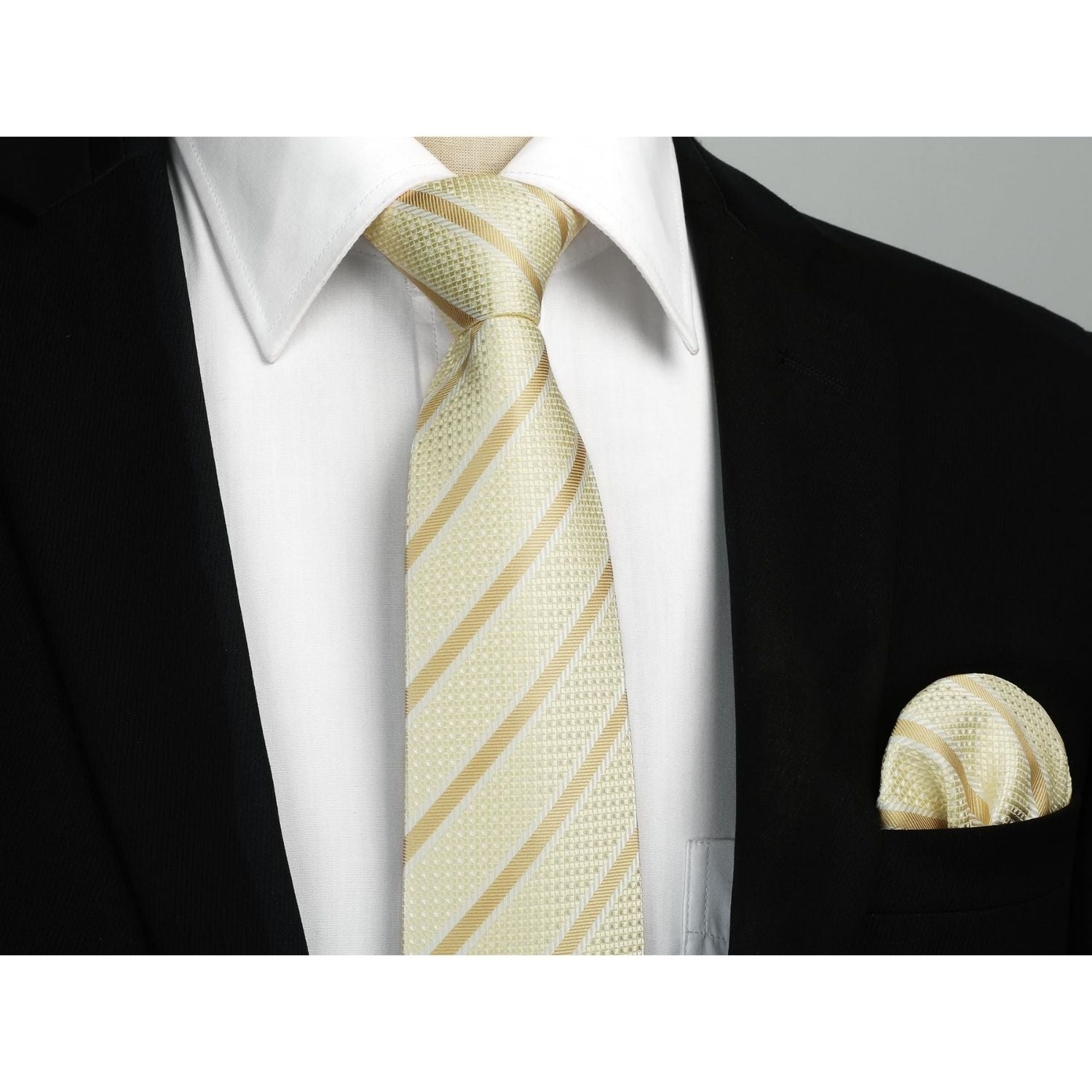 Hisdern Champagne Striped Wedding Accessories Set