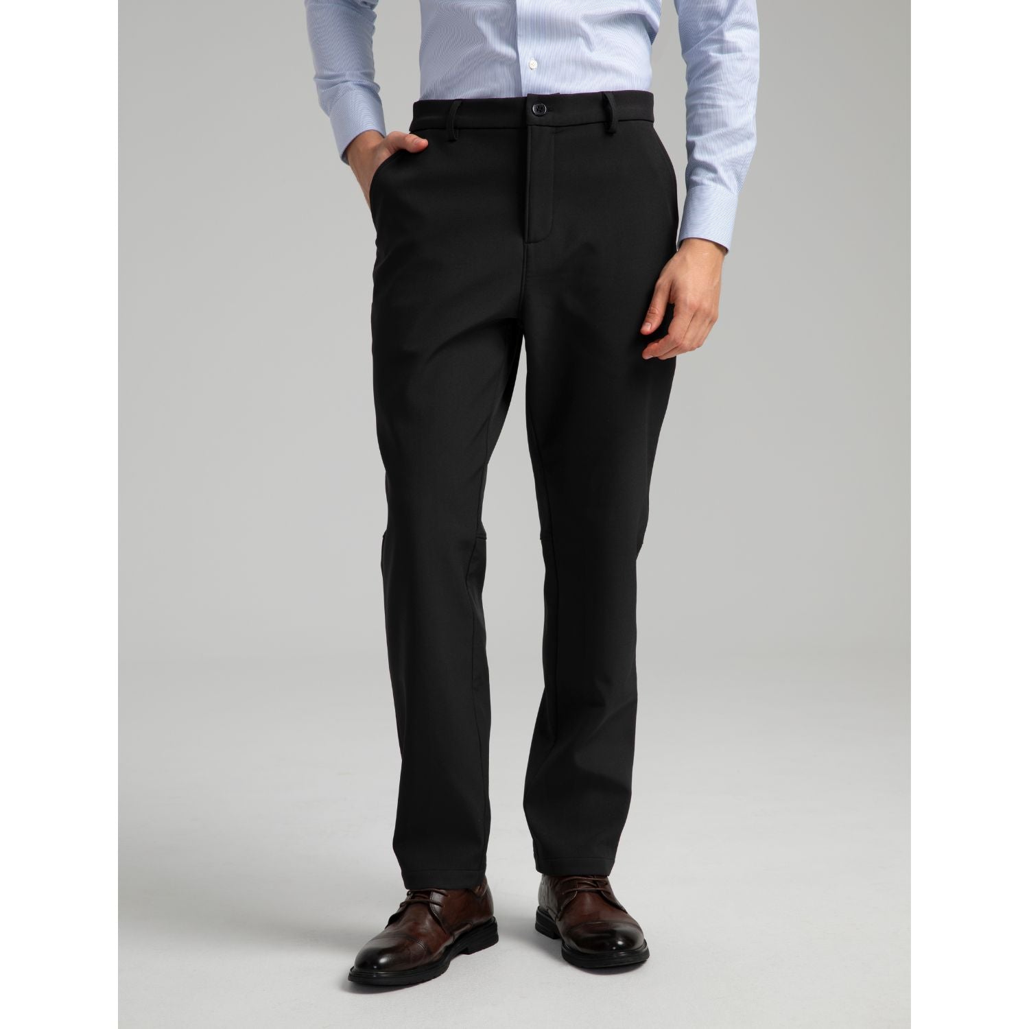 Hisdern 701 Heat Men's Golf Pants Stretch Black Comfy Work Dress
