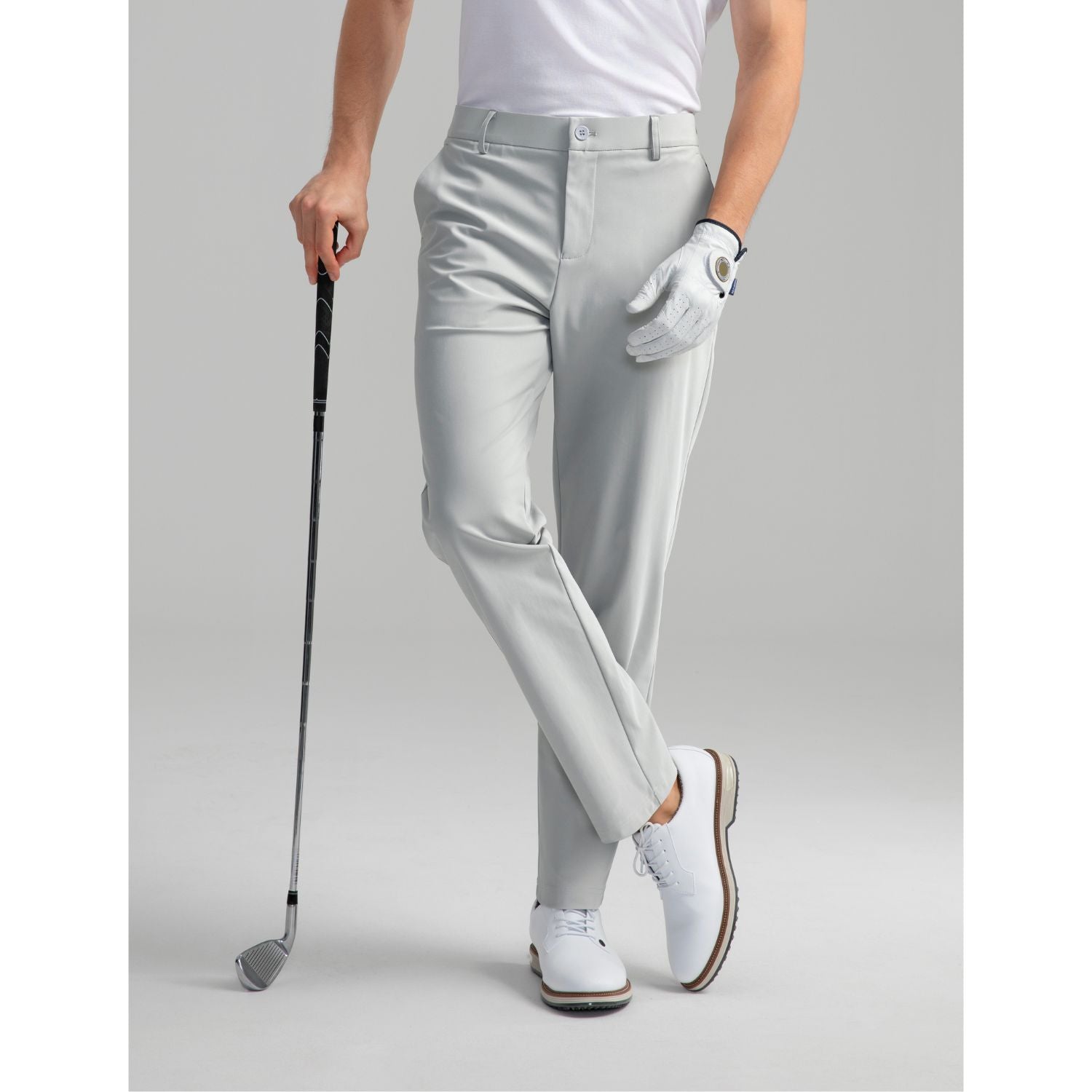 Hisdern Flex 501 Men's Golf Pants Classic Fit Stretch for Golf Busines
