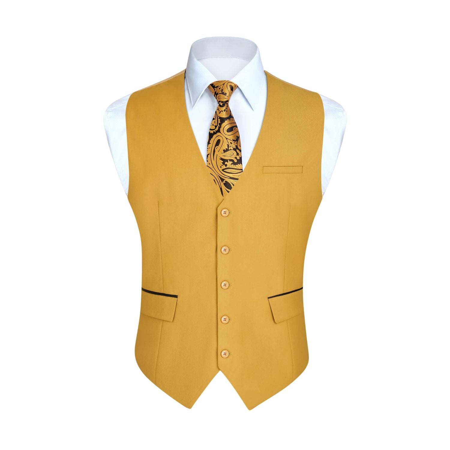slim fit dress slacks Men's Caramel Brown 100% Silk Shirt main image 1