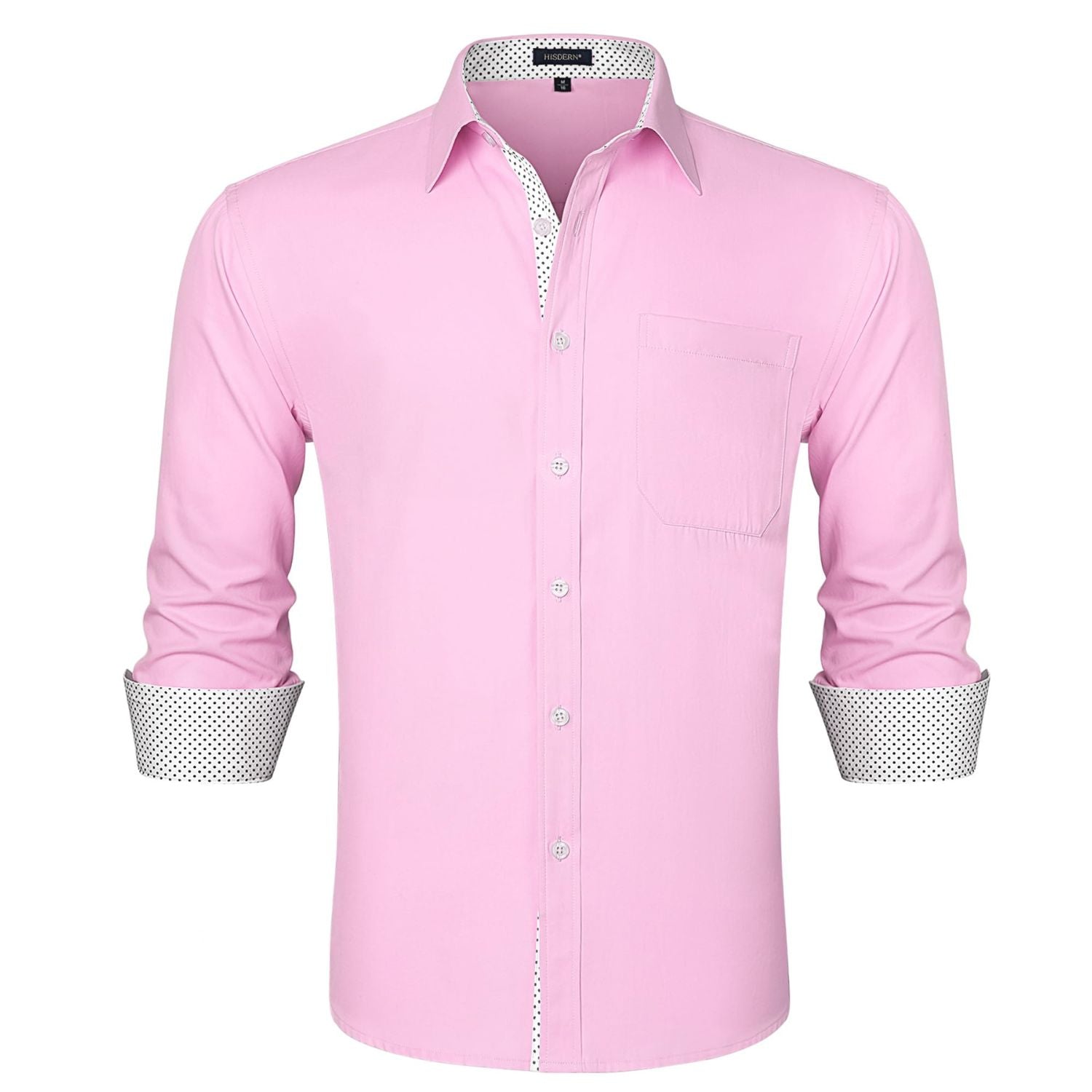 open lace back dress Joseph Michael Men's Pink Slim Fit Dress Shirt 15.5 34/35 Microfiber for Formal & Business Wear Ultra Soft Breathable main image 1