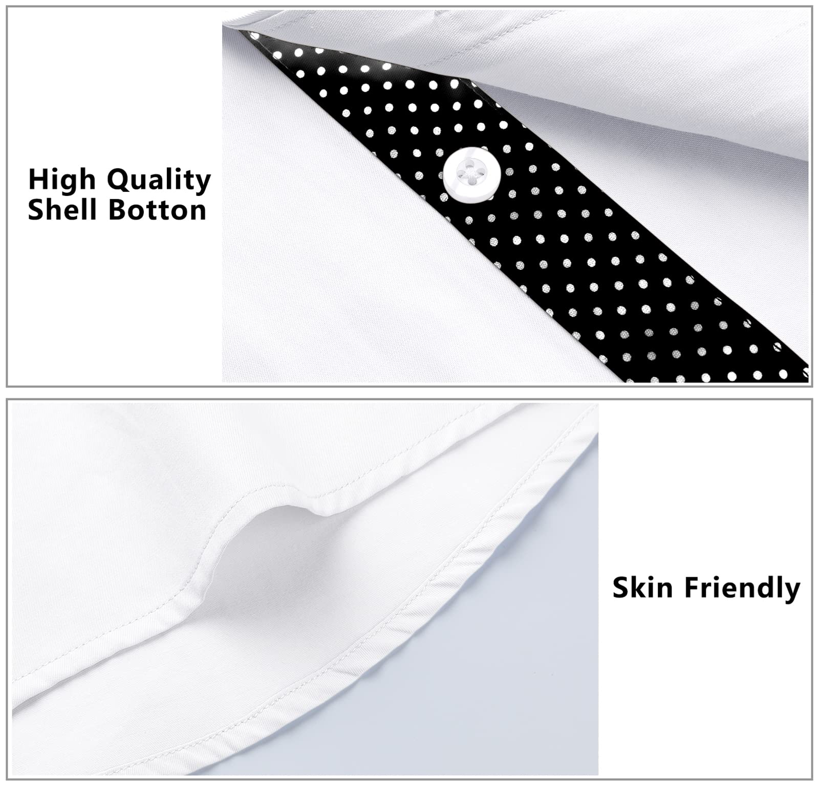 Men's Dress Shirt with Pocket - G-WHITE 1