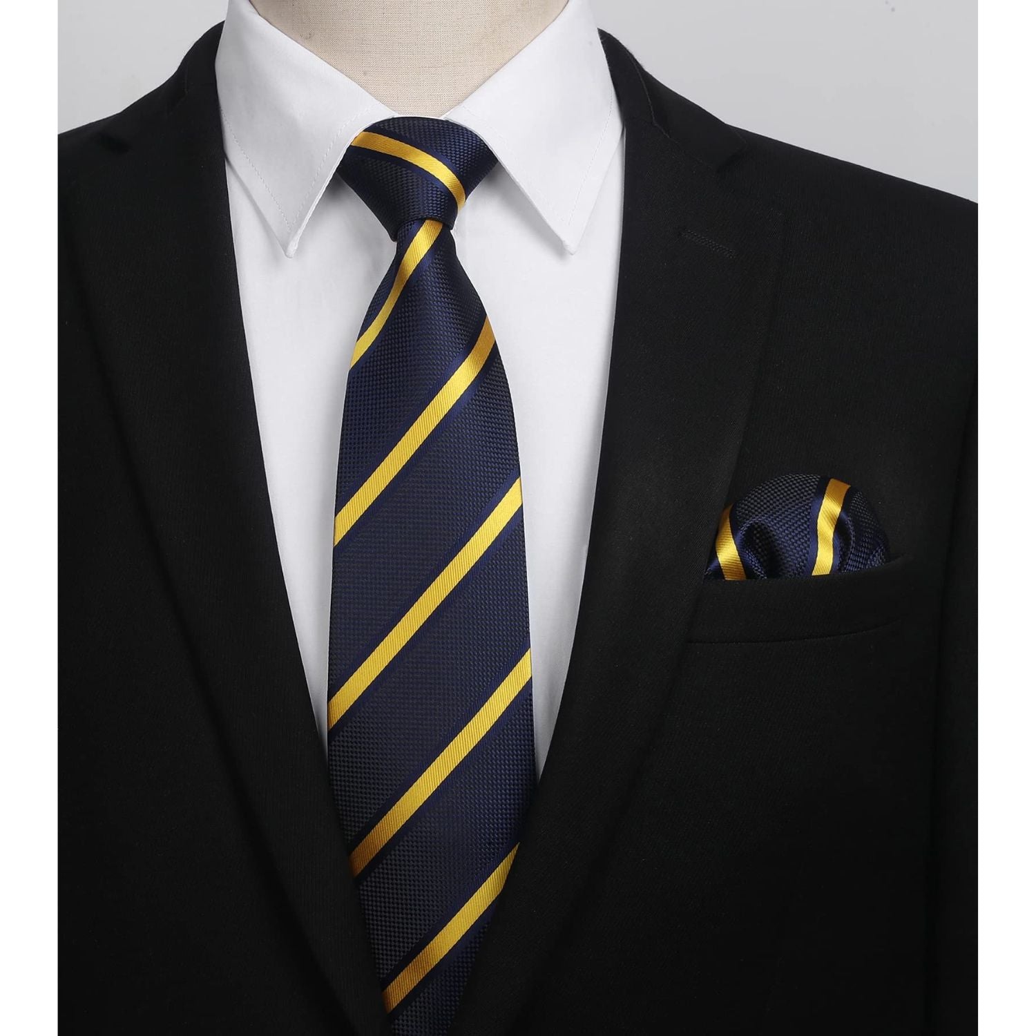 Hisdern Non-Iron White Dress Shirt and Striped Tie XL Hisdern Non-Iron White Dress Shirt and Striped Tie XL