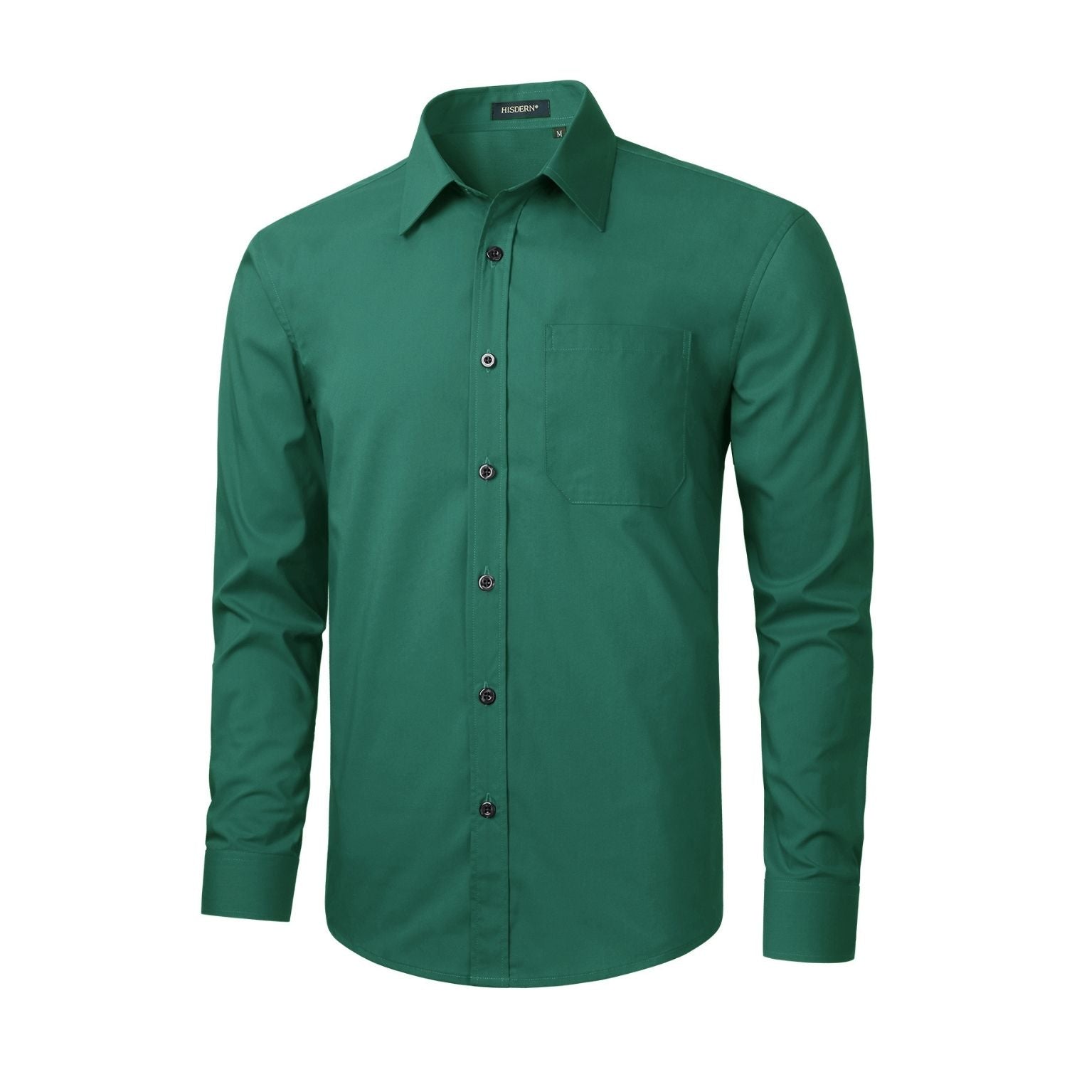 Hisdern Men's Micro Twill Dark Green Shirt Formal Wear Regular Fit with Pocket 3XL Hisdern Men's Micro Twill Dark Green Shirt Formal Wear Regular Fit with Pocket 3XL