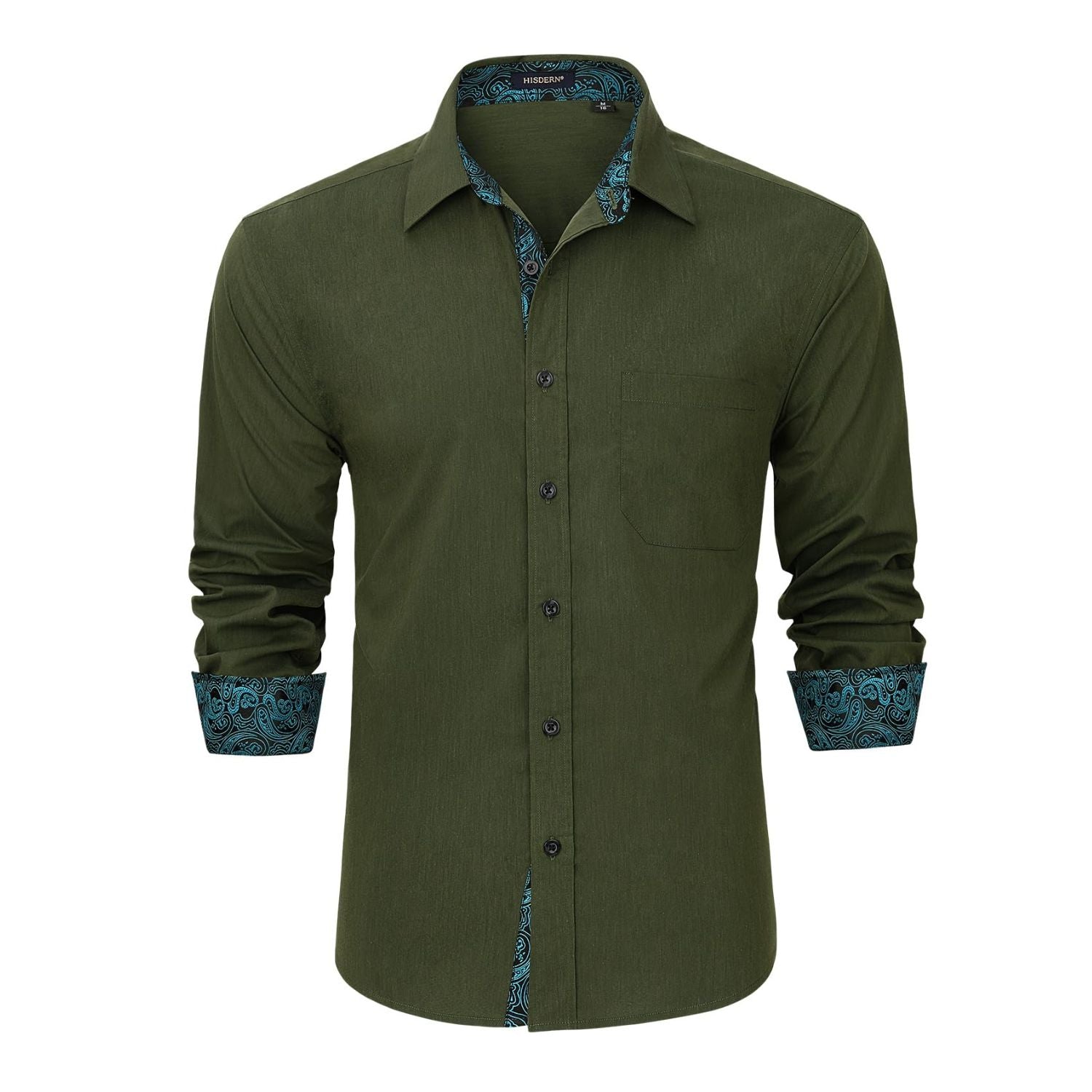 green emerald velvet dress Dark Olive Green Dress Shirt | The Lemongrass Slim Fit