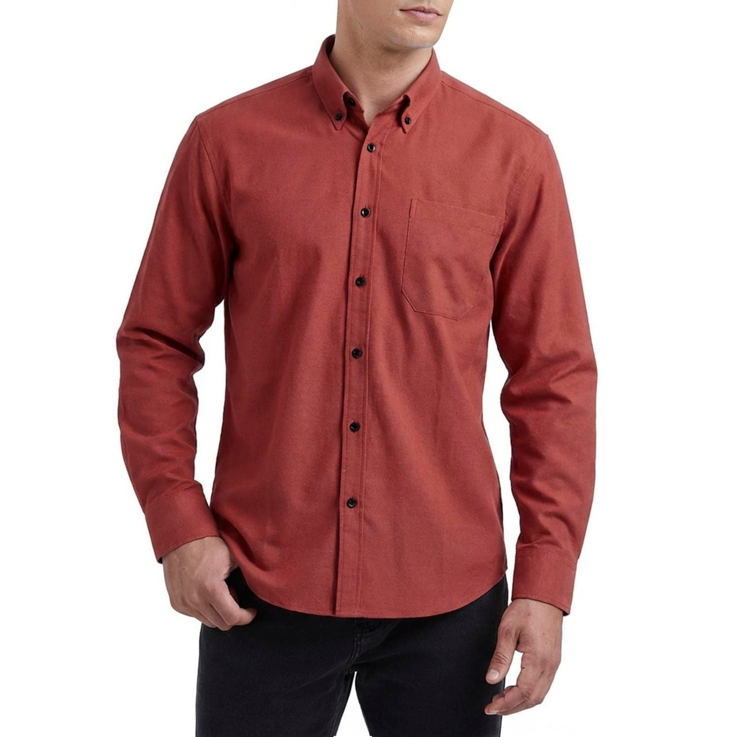 Hisdern Soft-Textured Oxford Dress Shirt