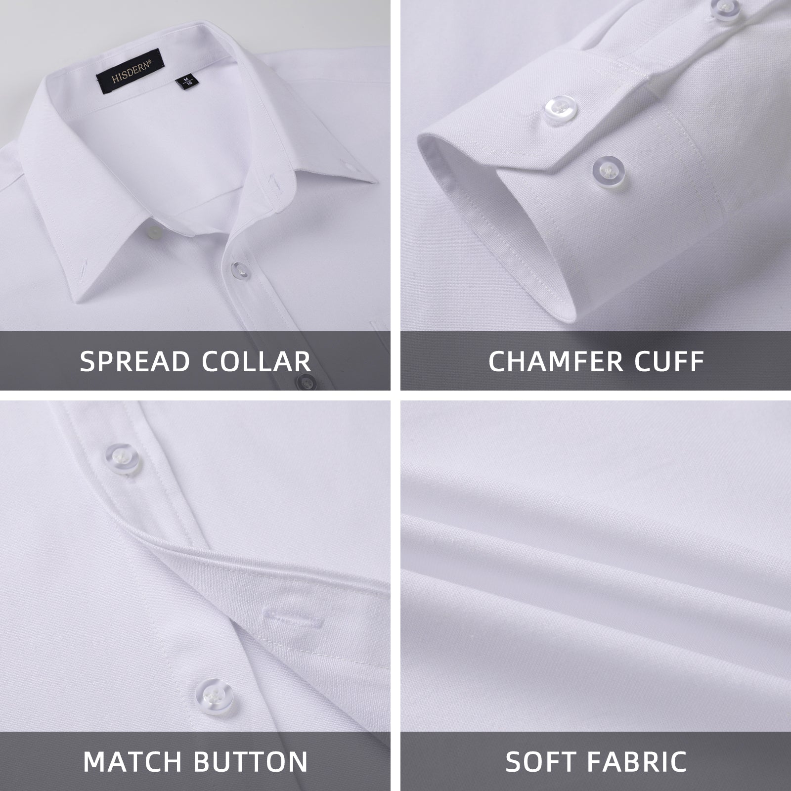 Casual Formal Shirt with Pocket - 01-WHITE