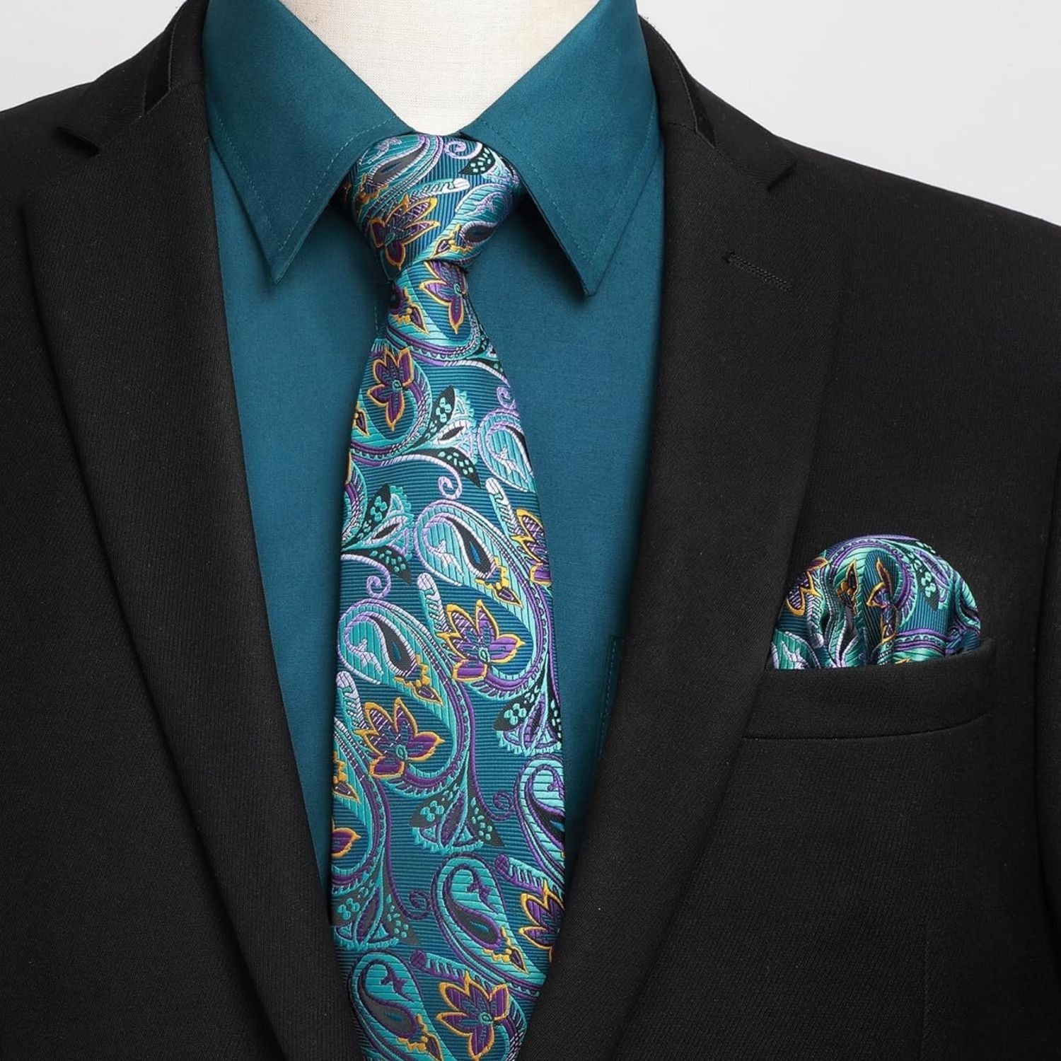 Dress Shirt And Tie Combo For Men Men's Dress Shirt, Tie & Handkerchief Set  - 8 Colors, Sizes 15 To 20 (Classic Fit) Men's Dress Shirt Set