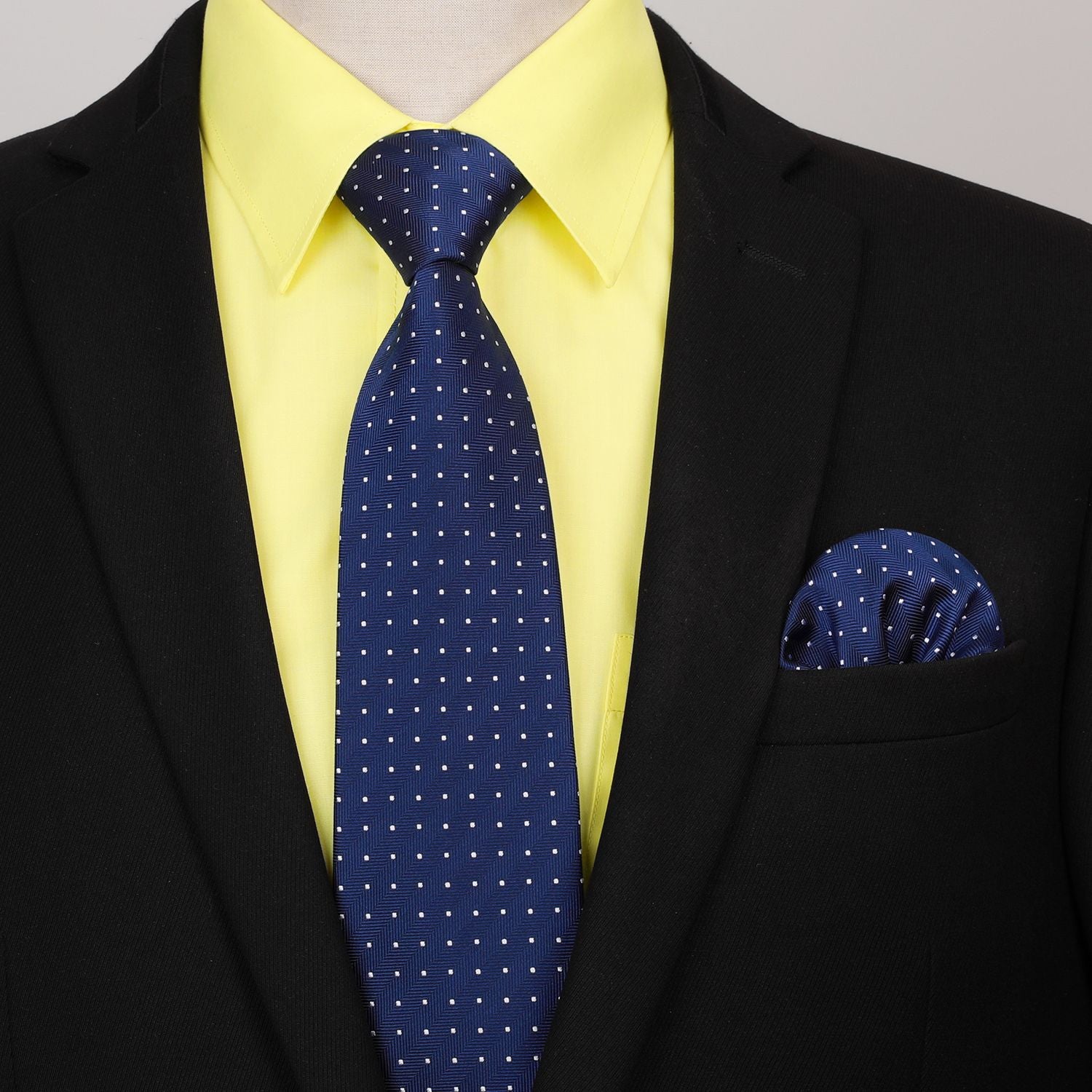 blue dress shirt yellow tie